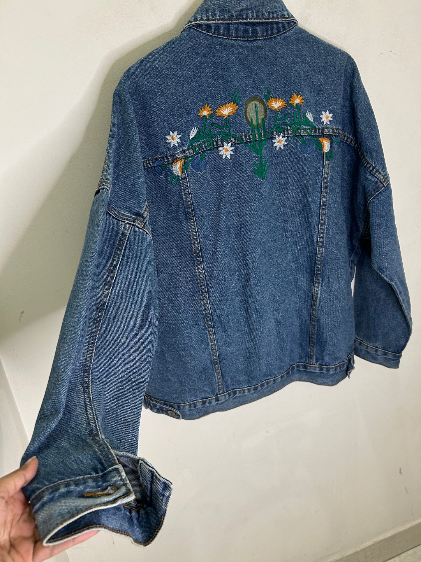 Floral Embroidered Denim Jacket