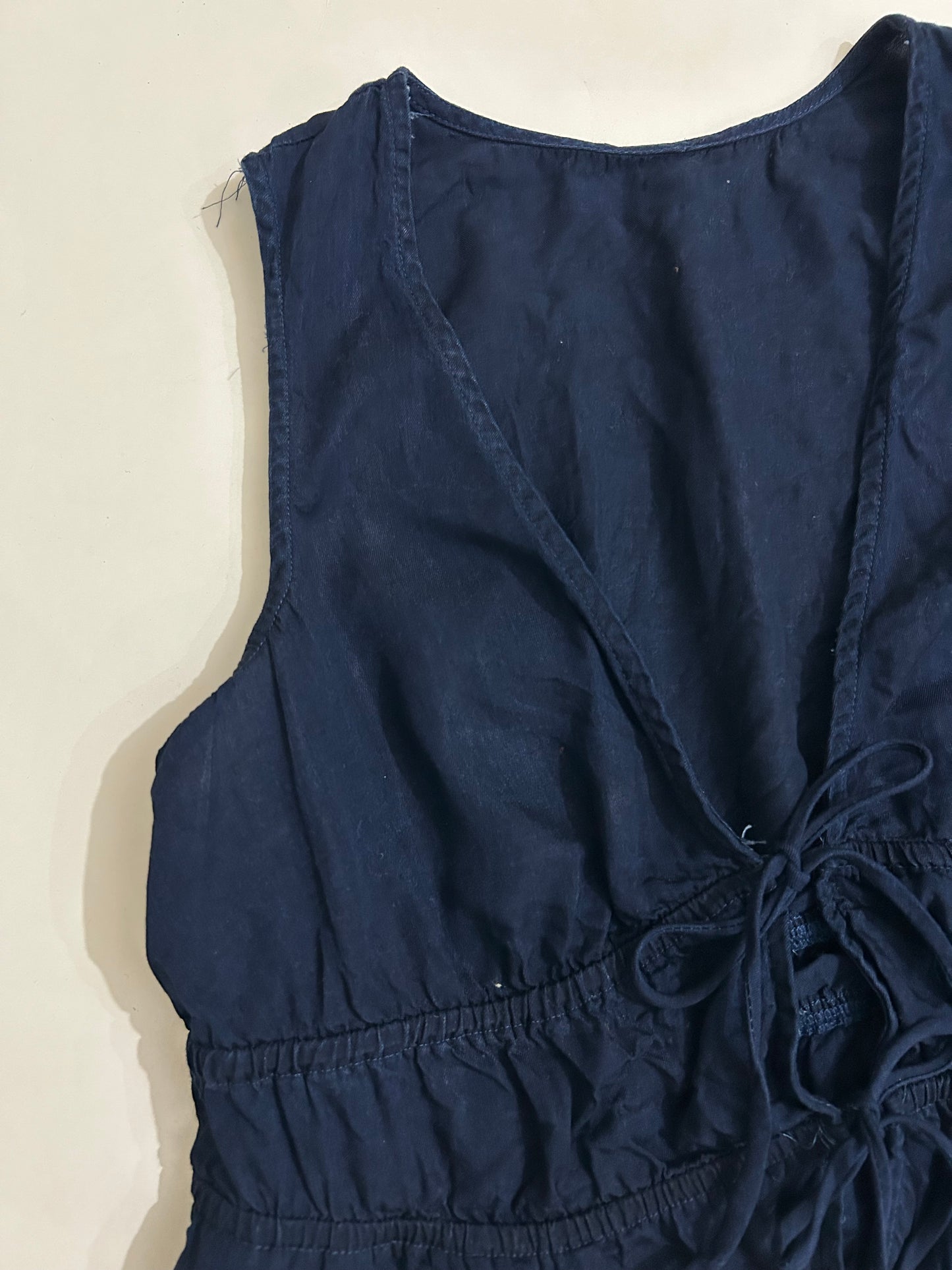 Front Knot Navy Blue Top