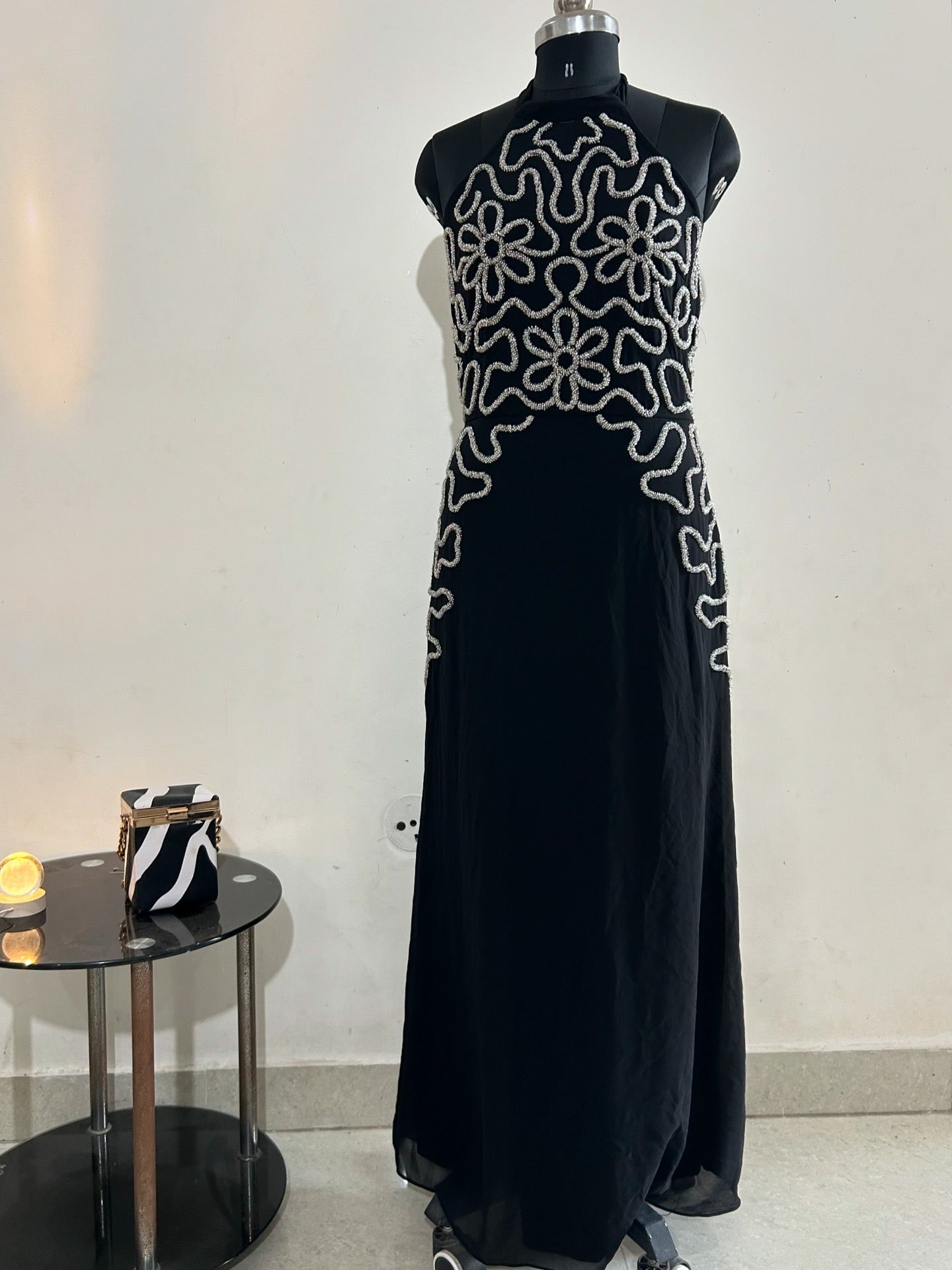 Embellished Halterneck Dress