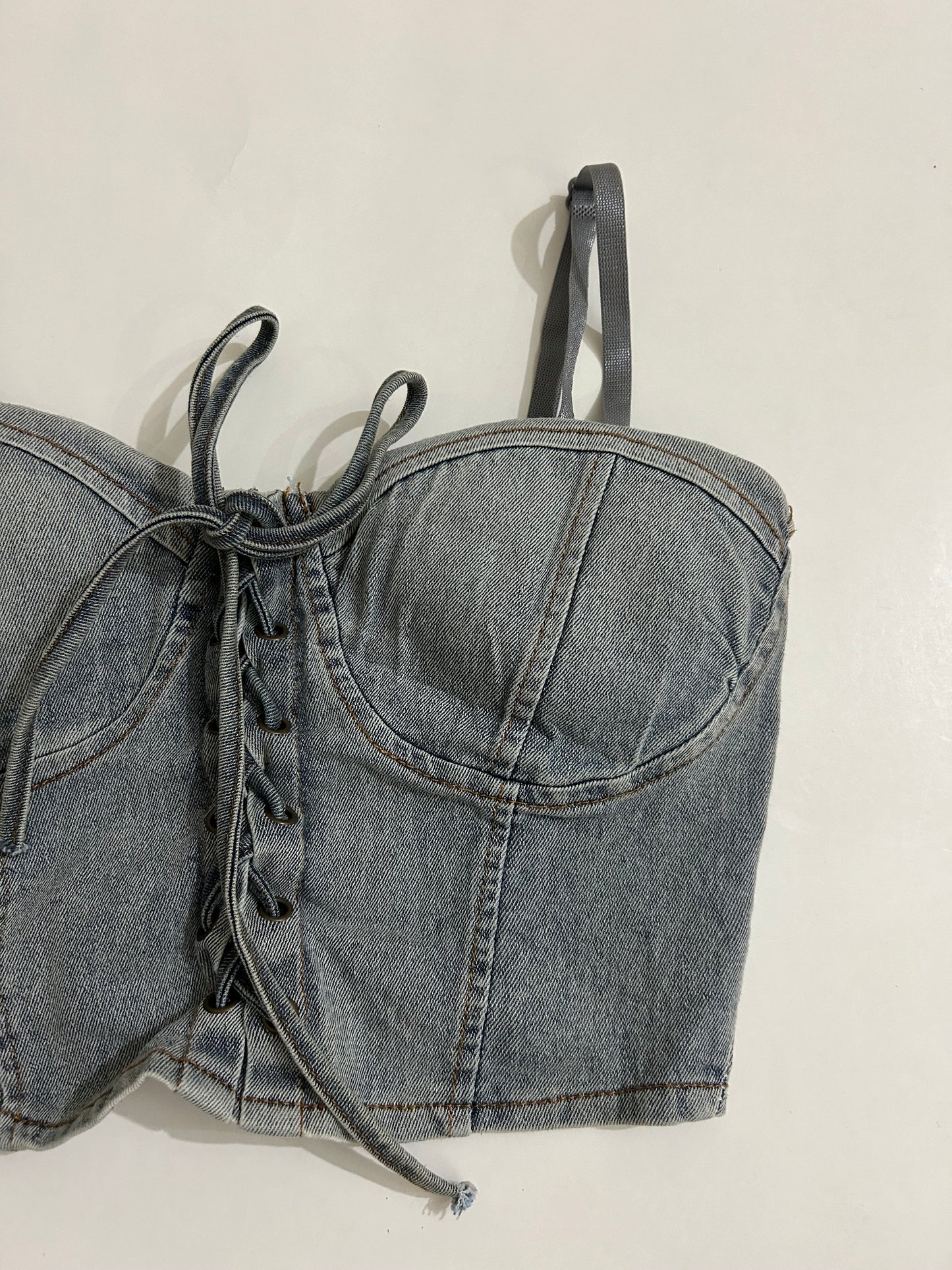 Denim Bustier Top