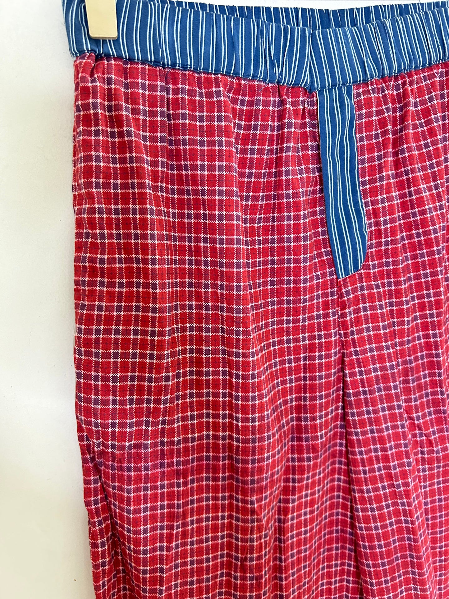 Plaid Cotton Pants (Have Pockets)