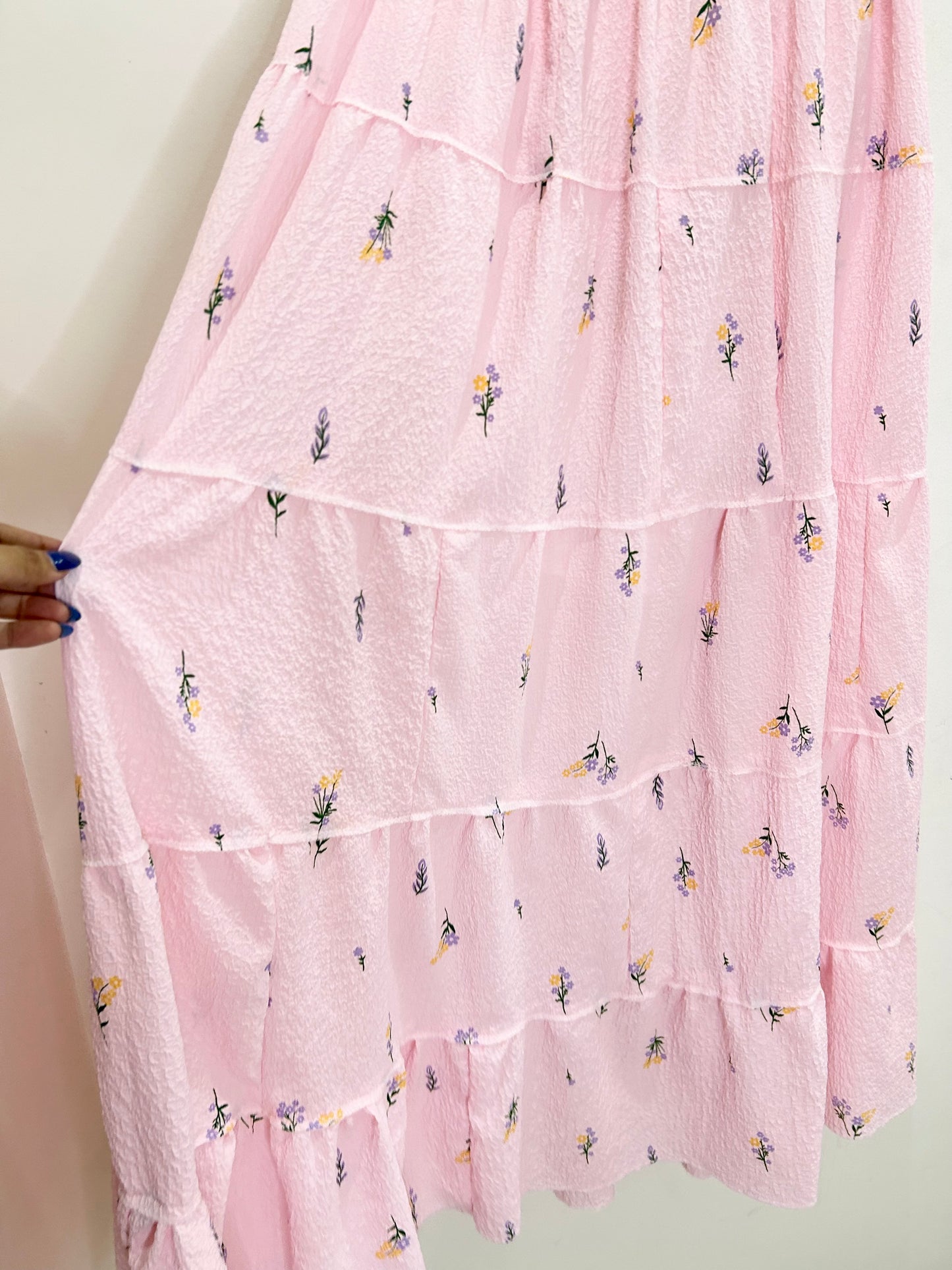 Pink Mini Floral Skirt