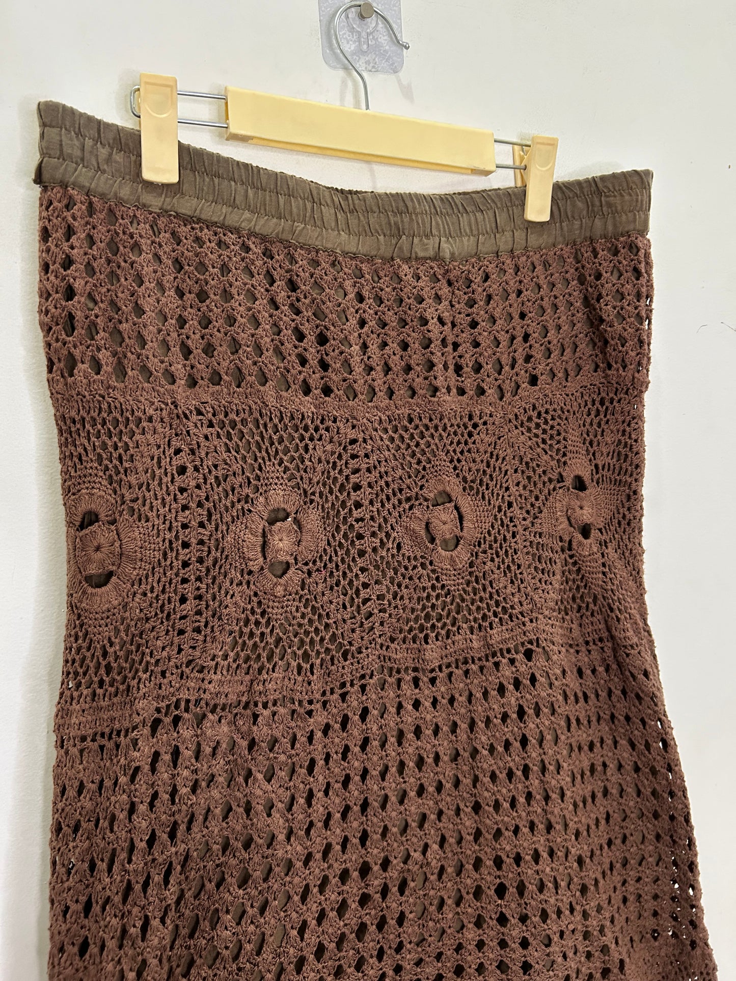 Brown Crochet Skirt