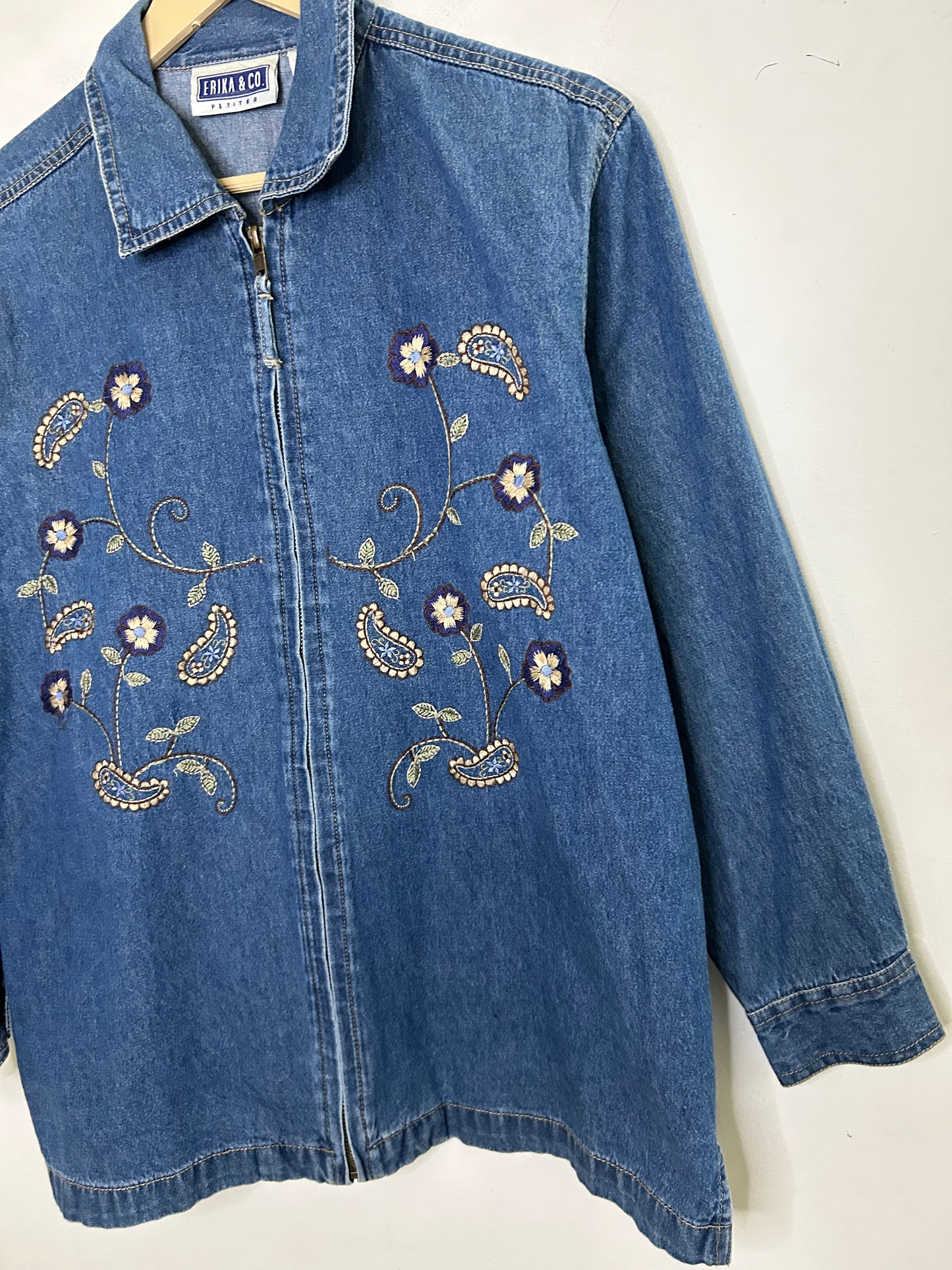 Zipper Embroidered Jacket/ Shirt