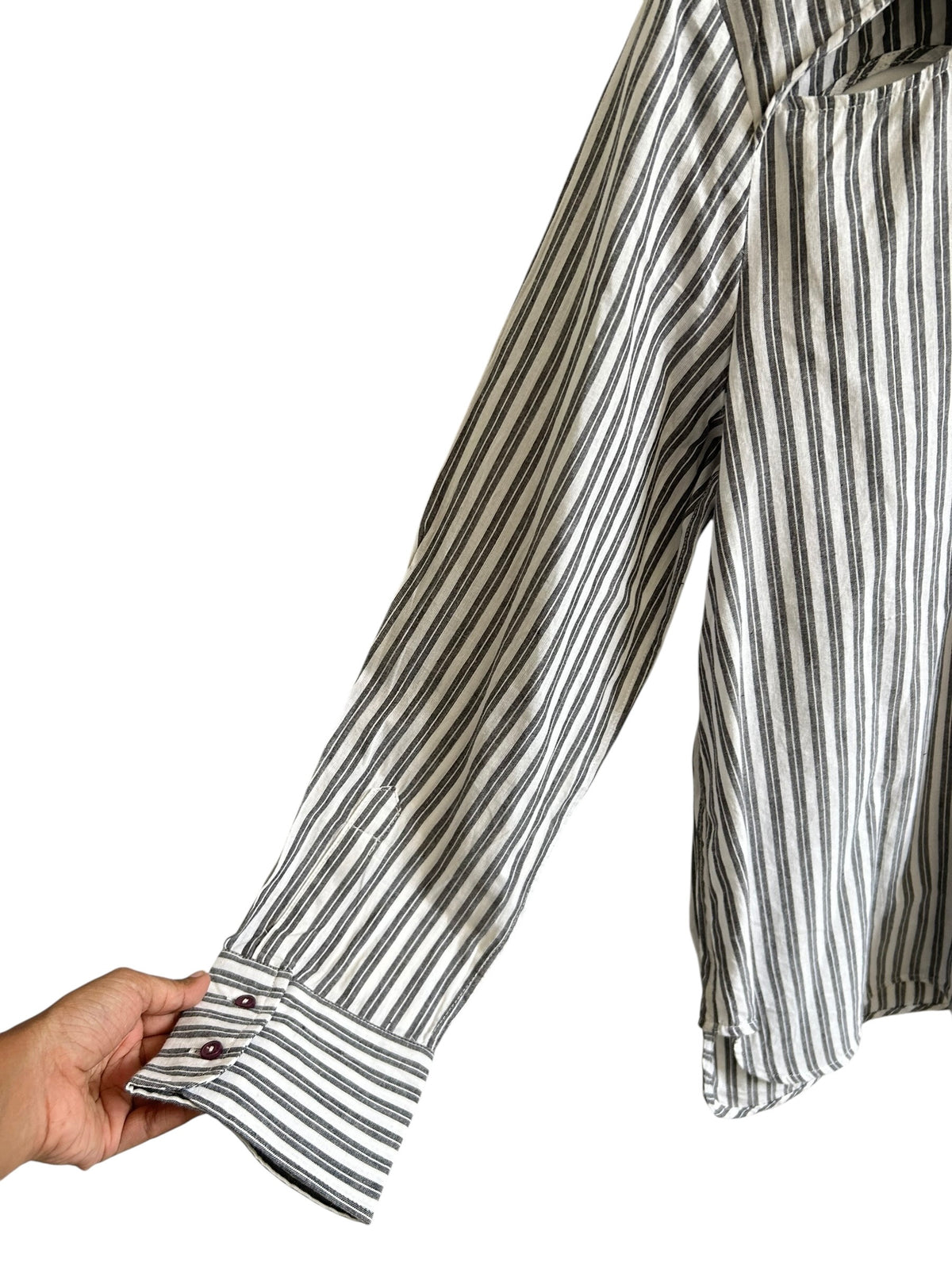 Cotton Striped CutOut Shirt