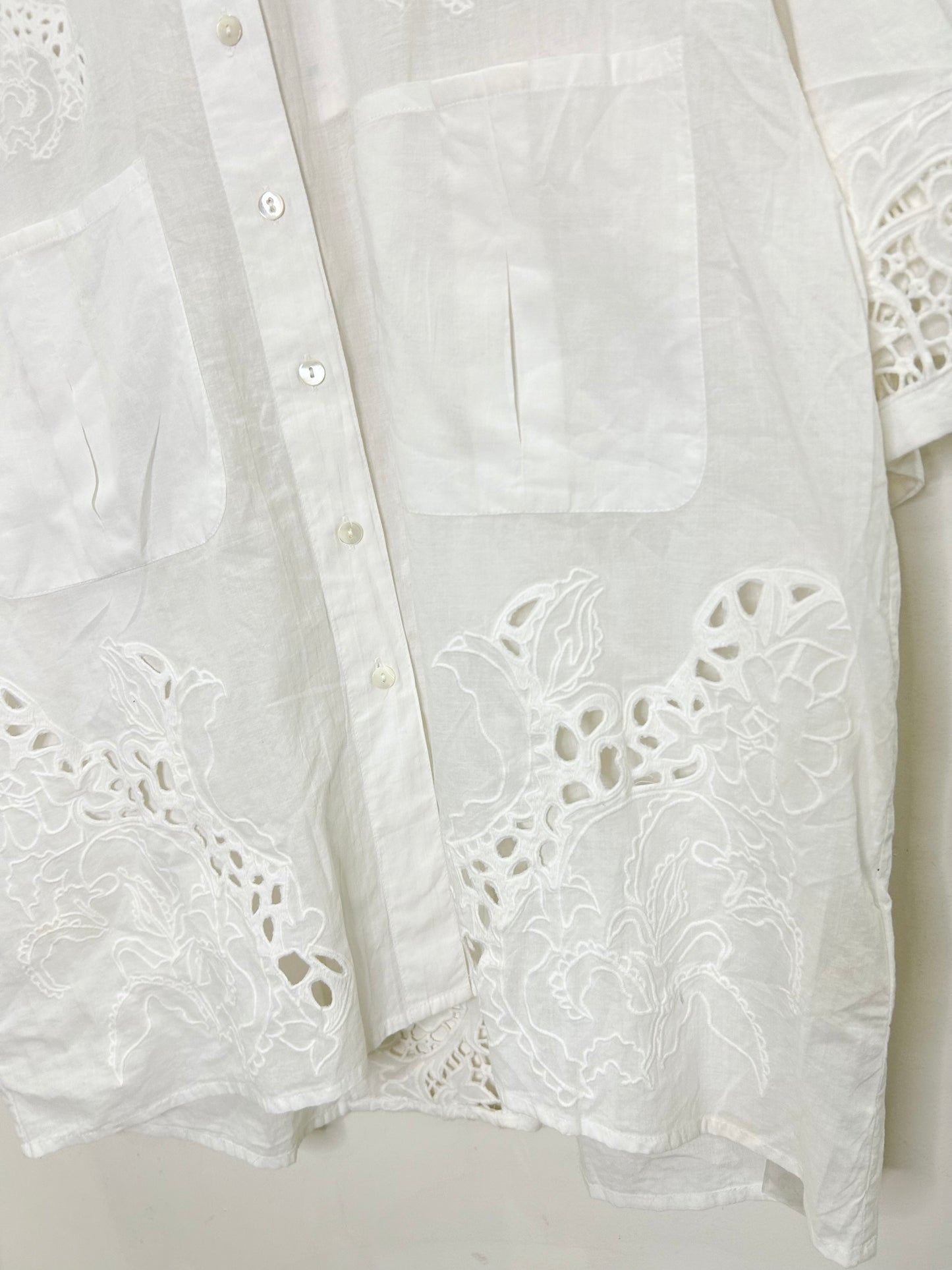 Cotton Back Cutout Shirt