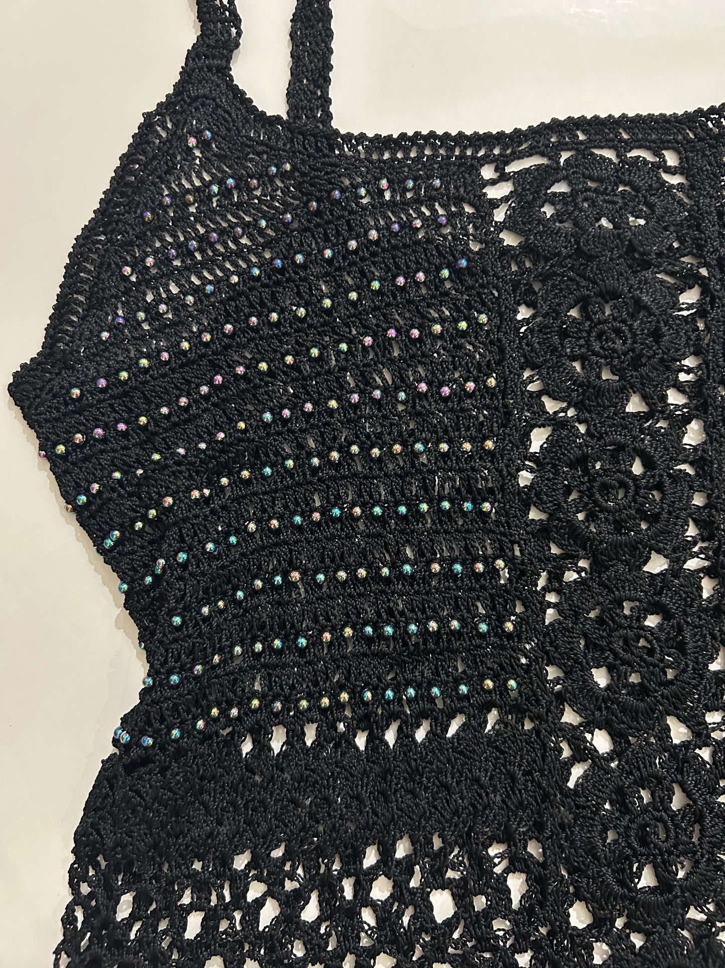 Rhinestone Top: Bust- 34” TO 42”