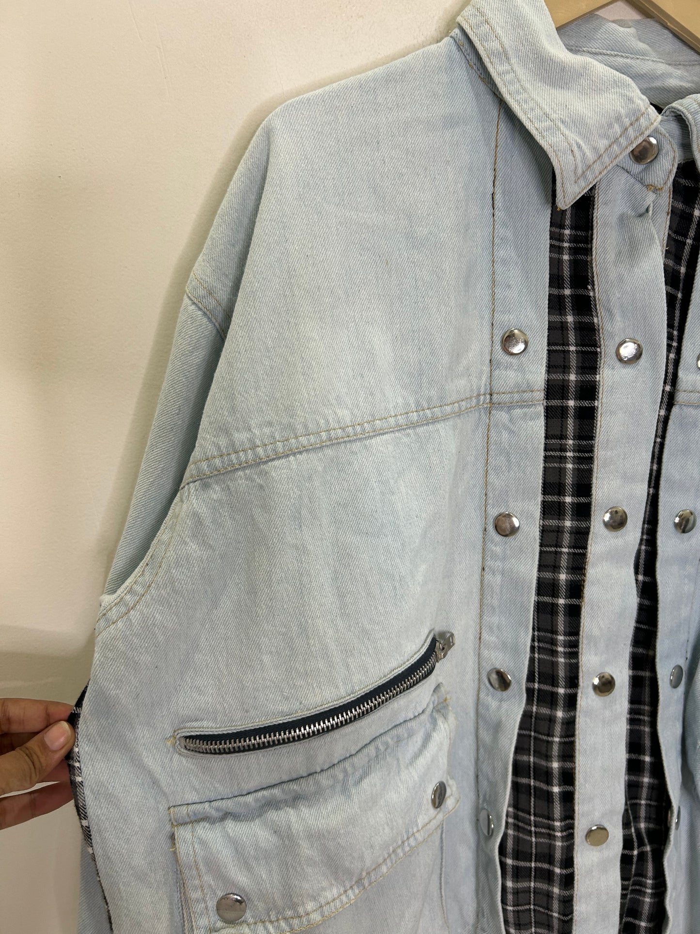 Deconstructed Checkered Jacket
