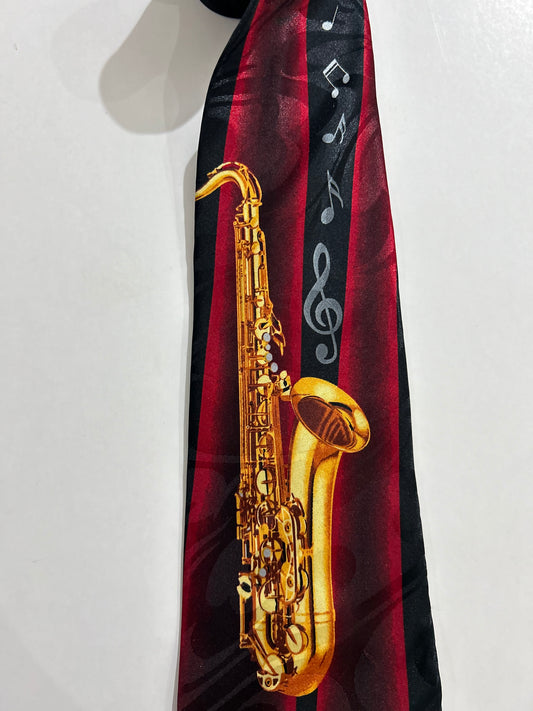 Steven Harris Saxophone Burst Necktie Mens Tie by Steven