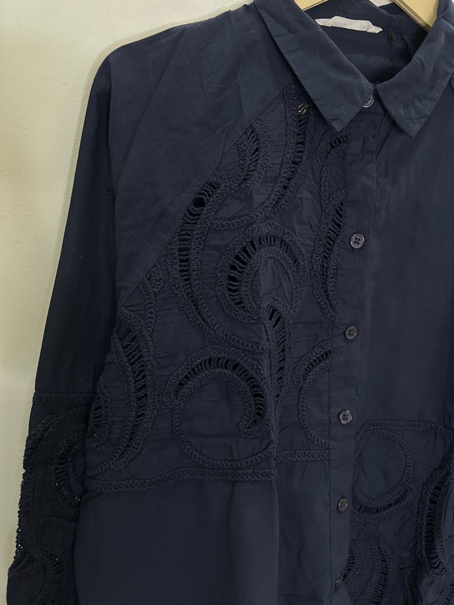 Navy Blue Cotton Shirt