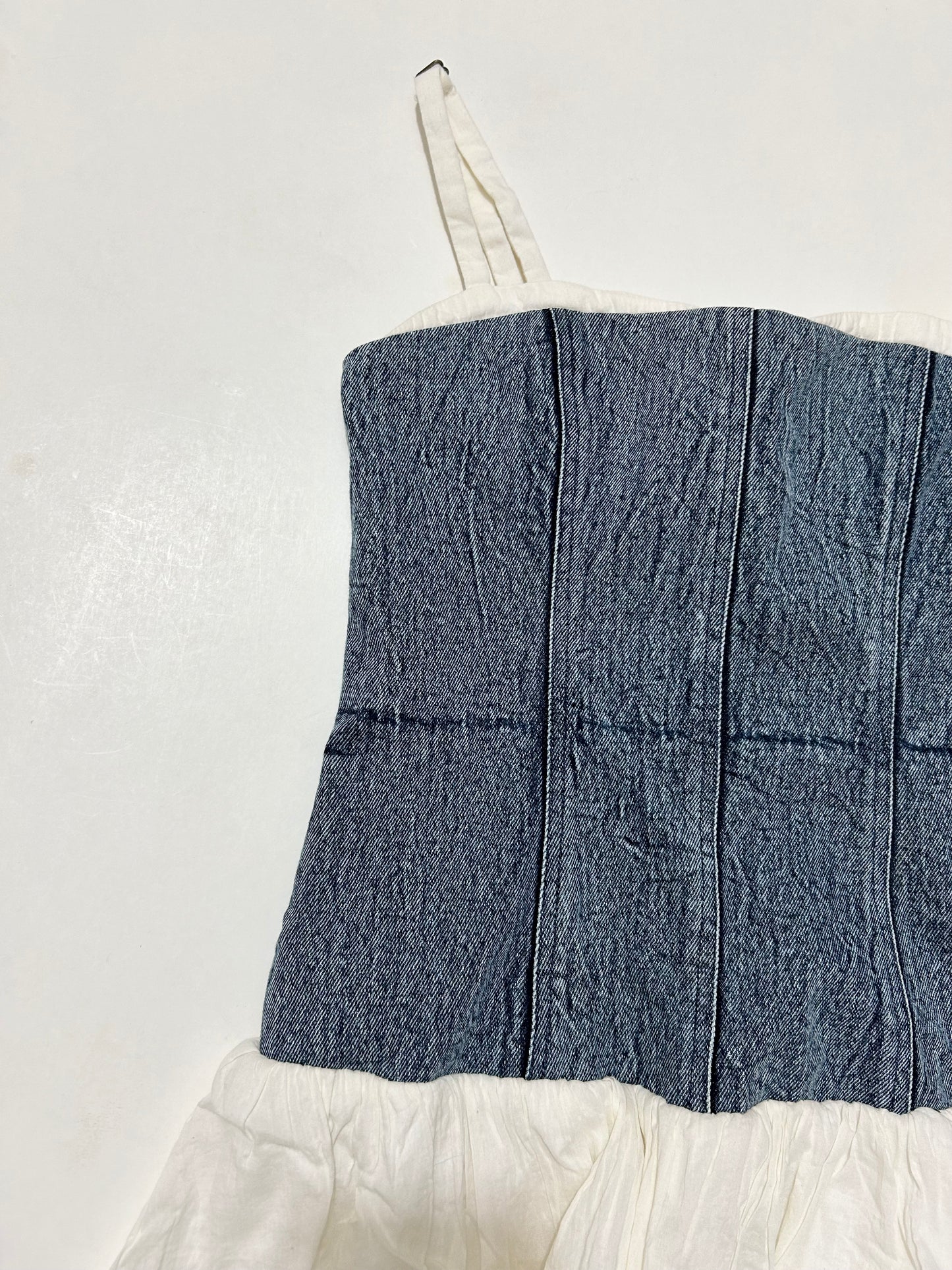 Denim Cotton Romper Dress