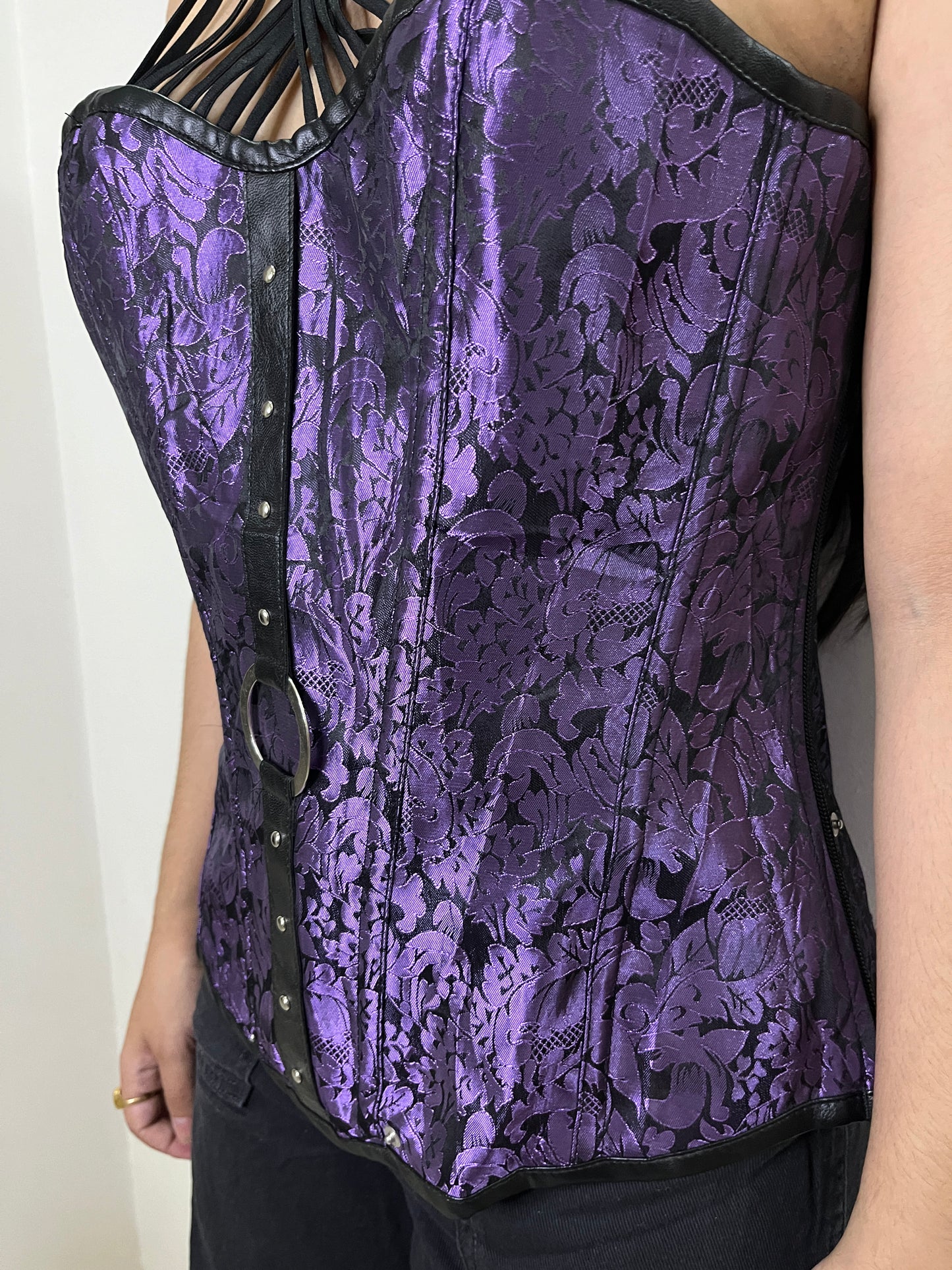 Vintage Black and Purple Corset