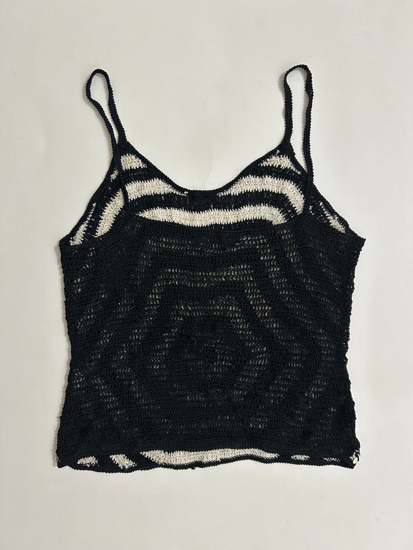 B&W Embellished Sequinned Top