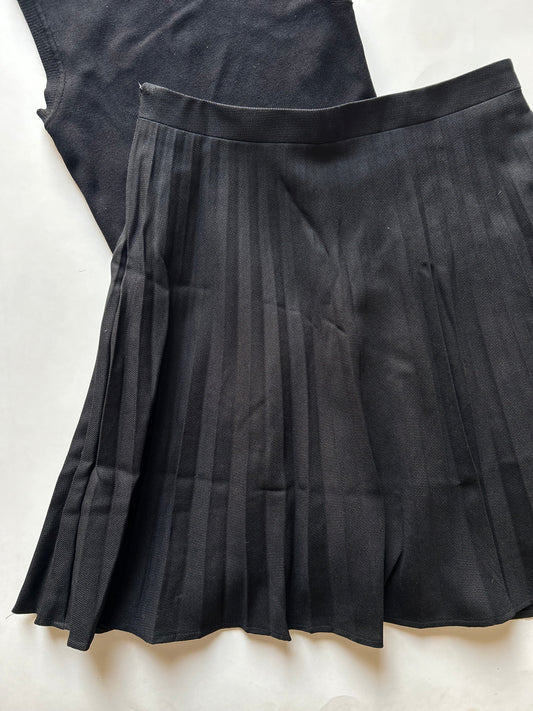 Black Pleated Skirt Waist 28”