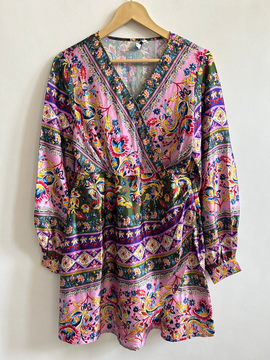Printed Satin Dress