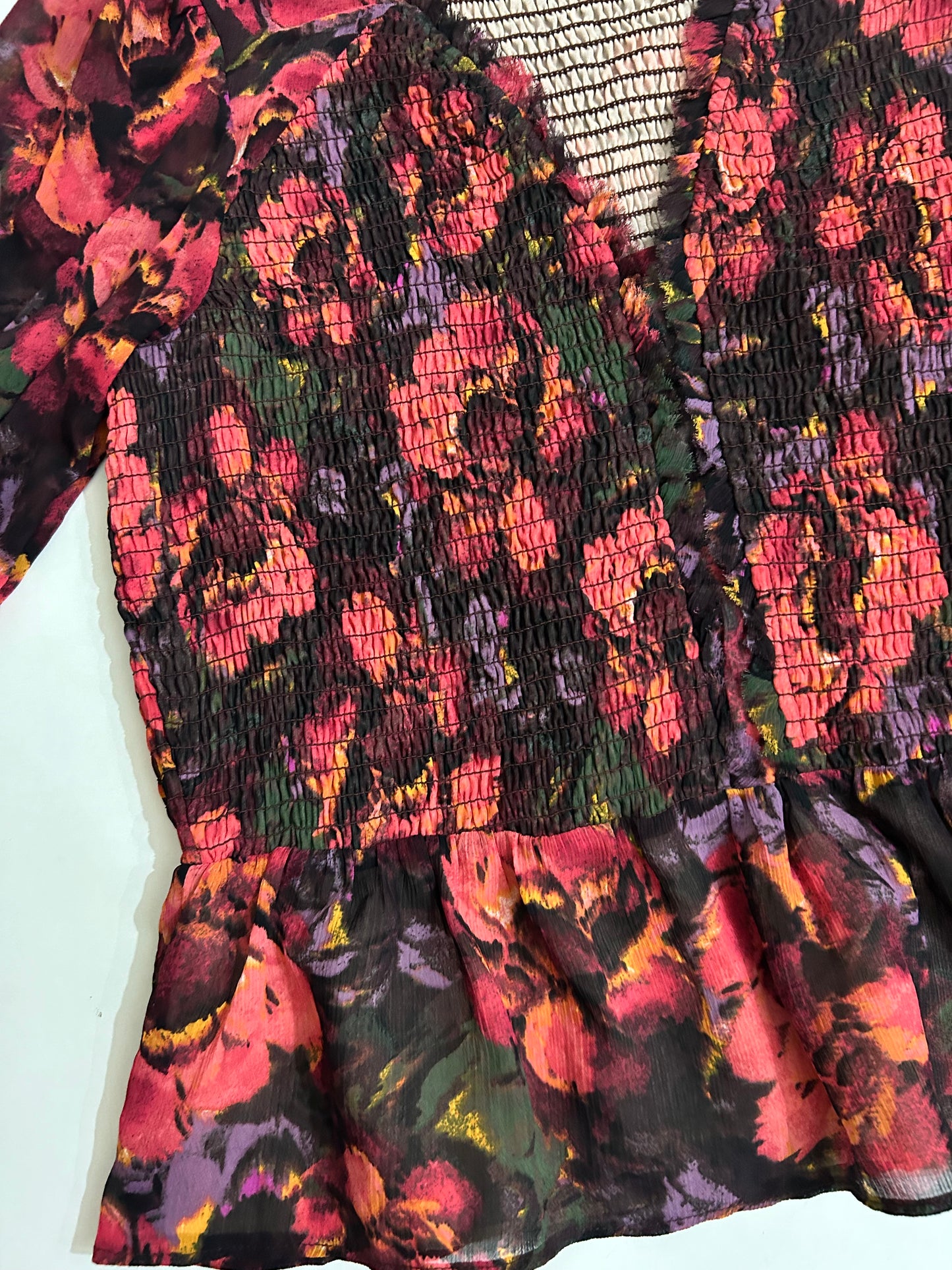 Floral Balloon Top: Bust- 32” TO 42”