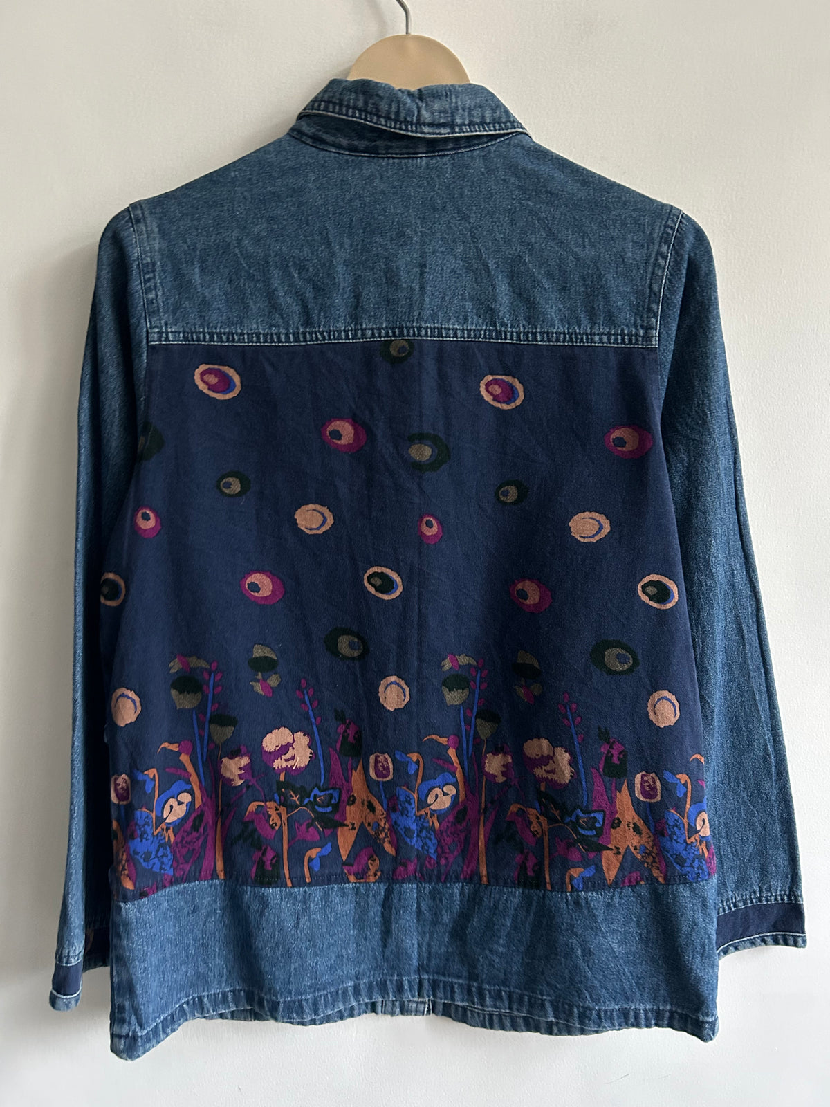 Floral Denim Shirt: 38”