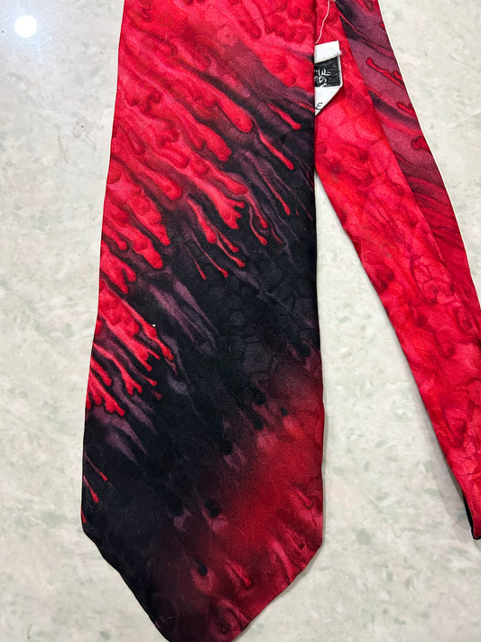 Vintage Red&Black Abstract Tie