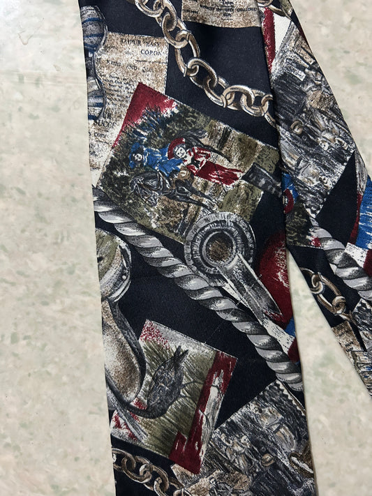 Vintage Horse & Chain Tie