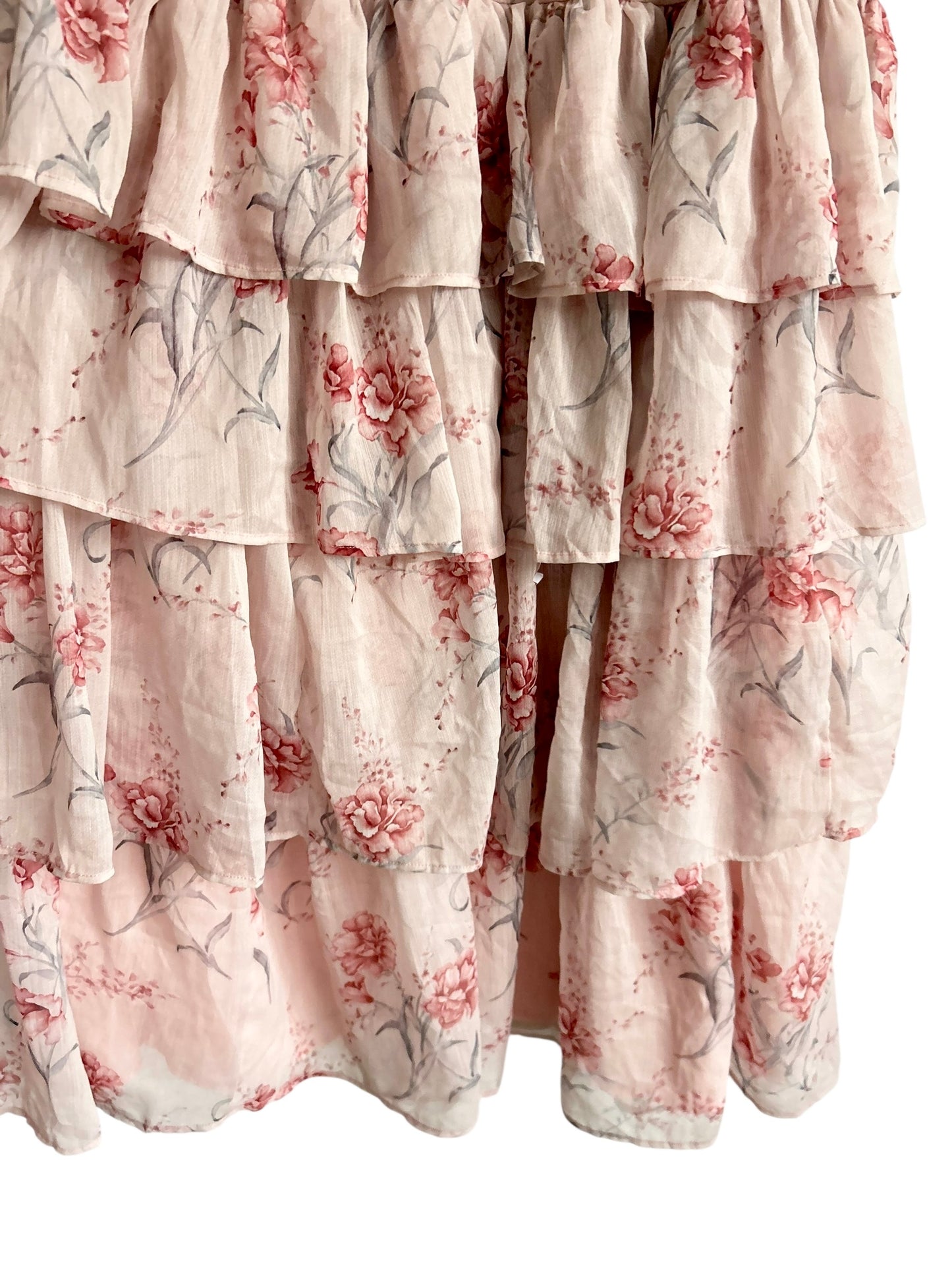 Ruffle Floral Skirt