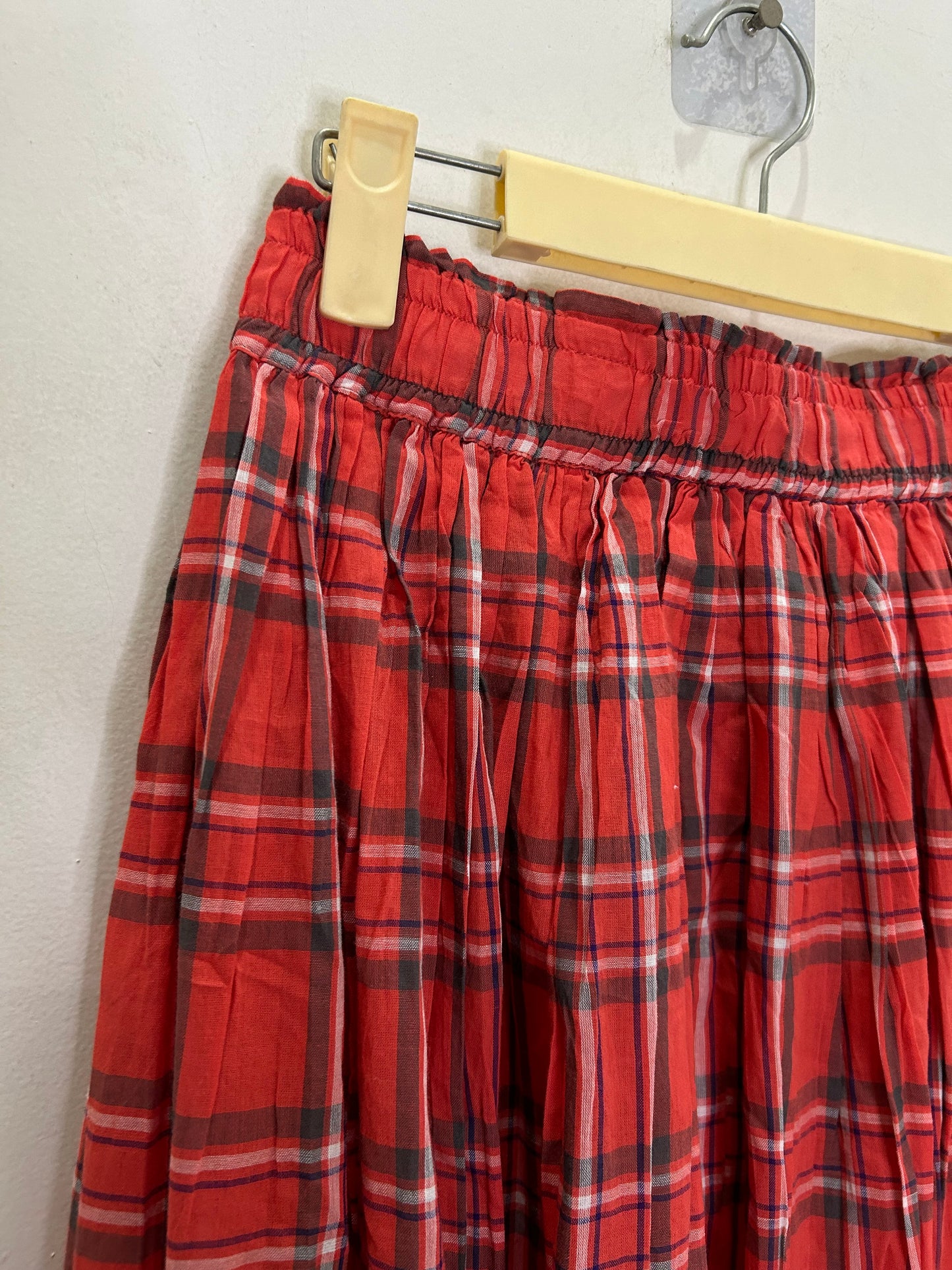 Plaid Cotton Skirt