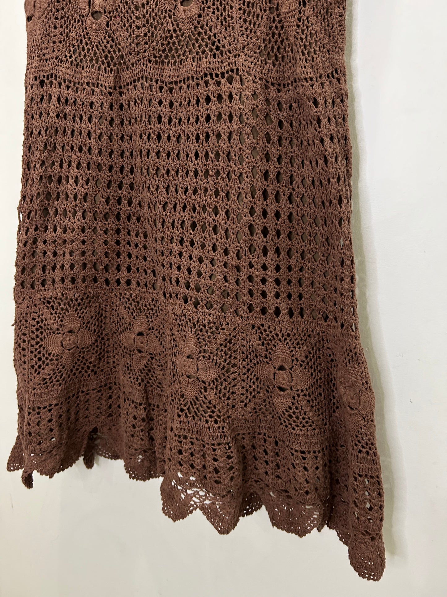 Brown Crochet Skirt