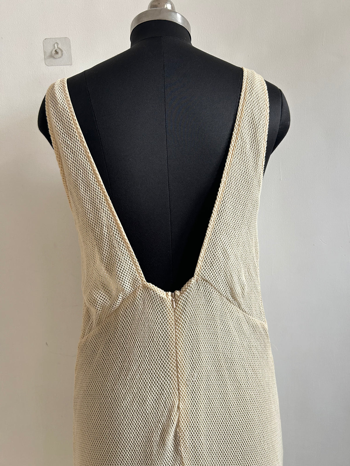 Beige Crochet Tassel Dress