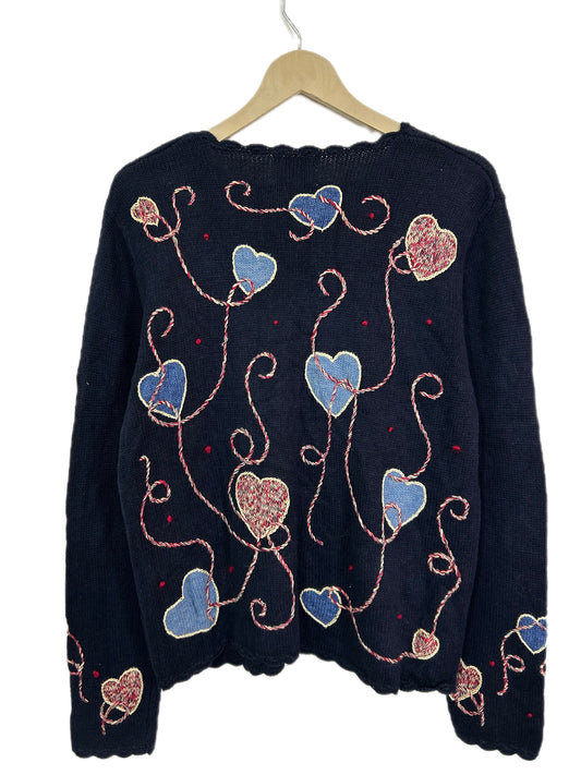Heart Embroidered Sweater