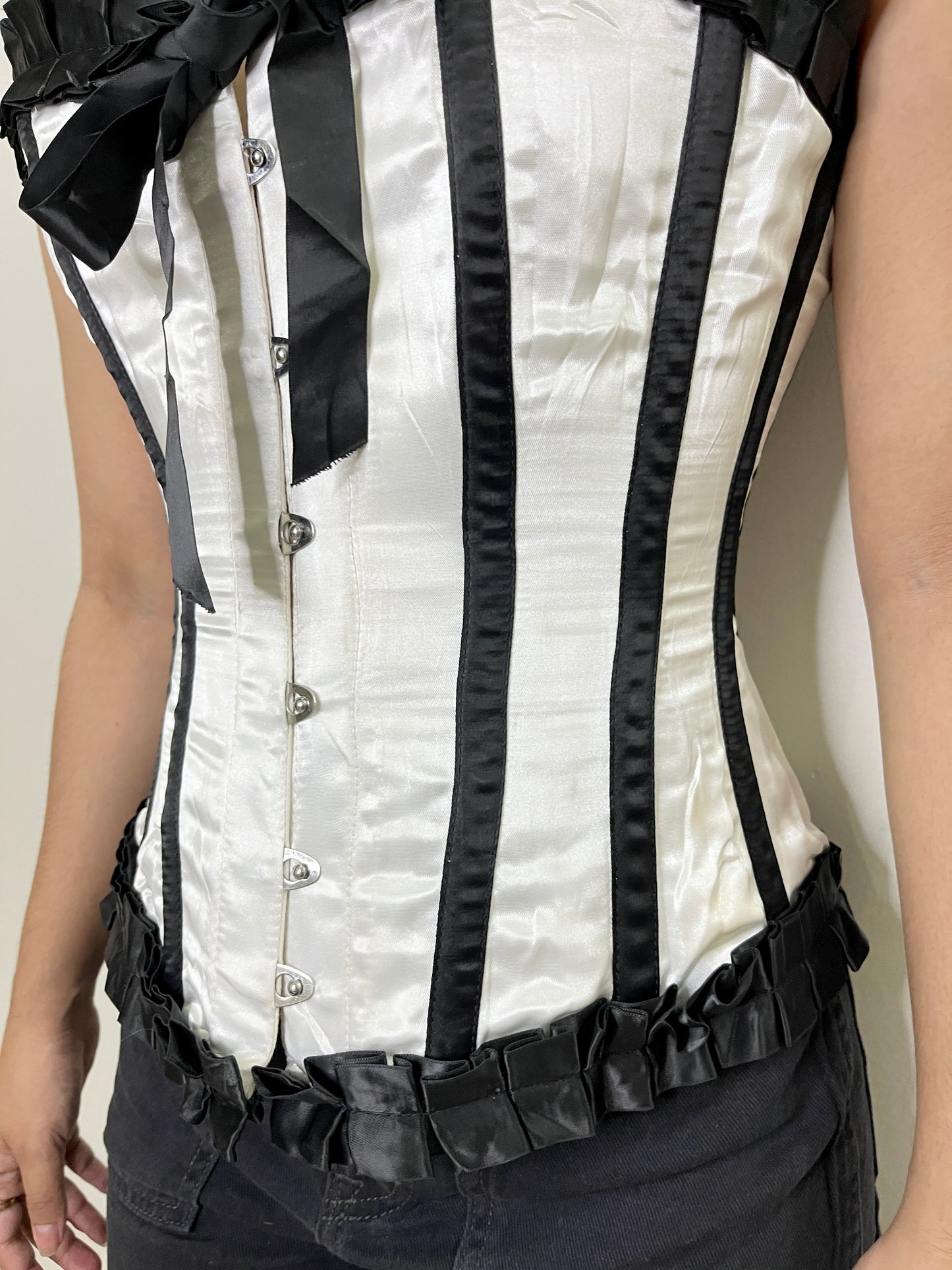 Vintage B&W Corset Top