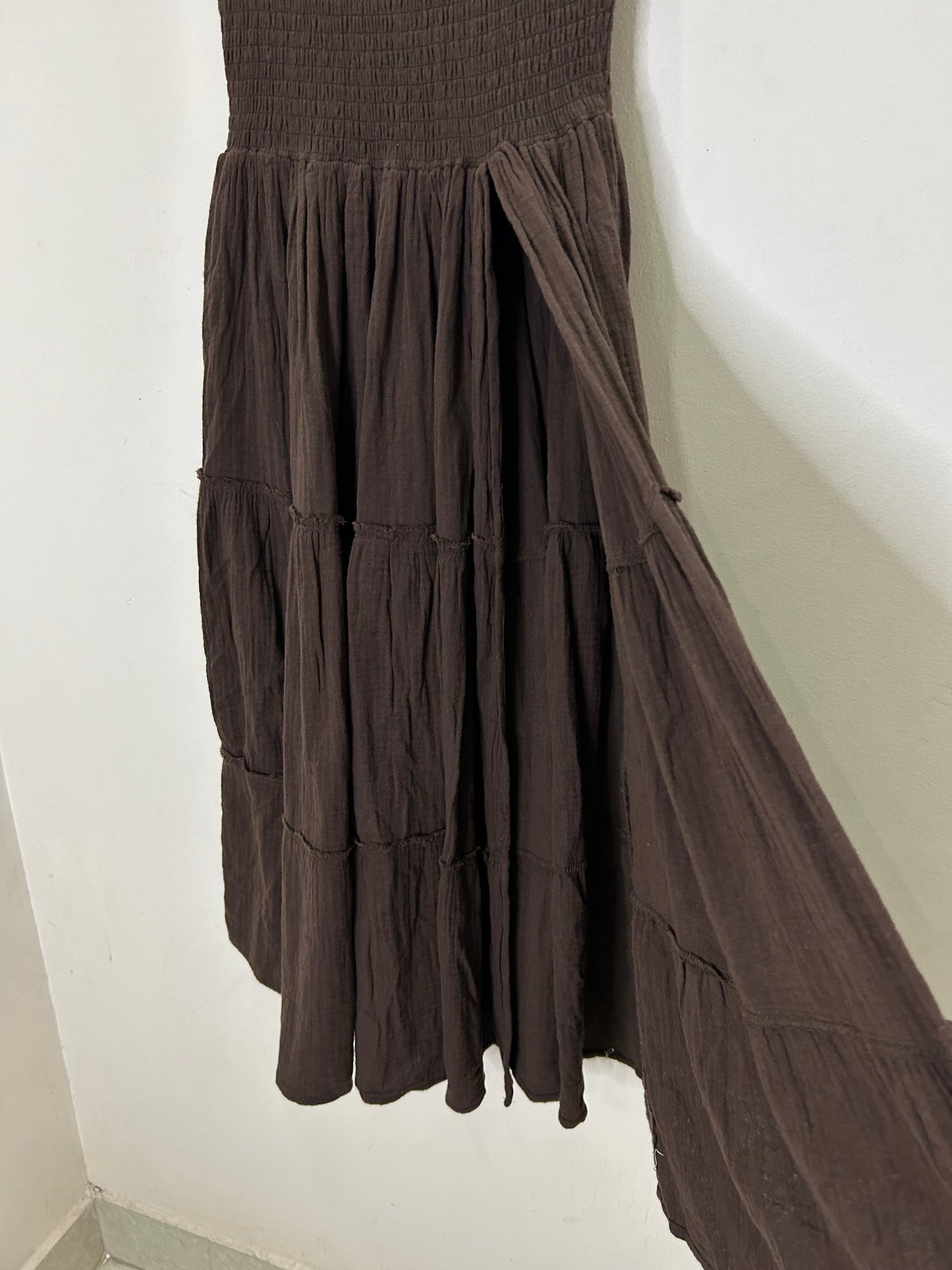 Brown Slit Skirt