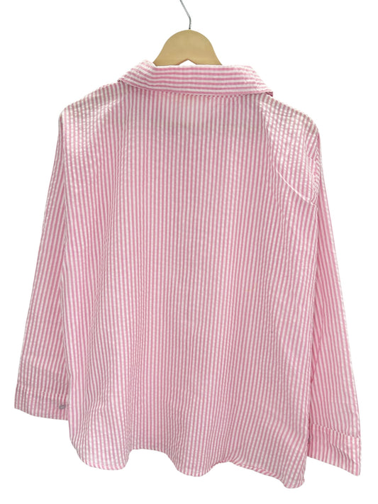 Cotton Pink Striped Shirt