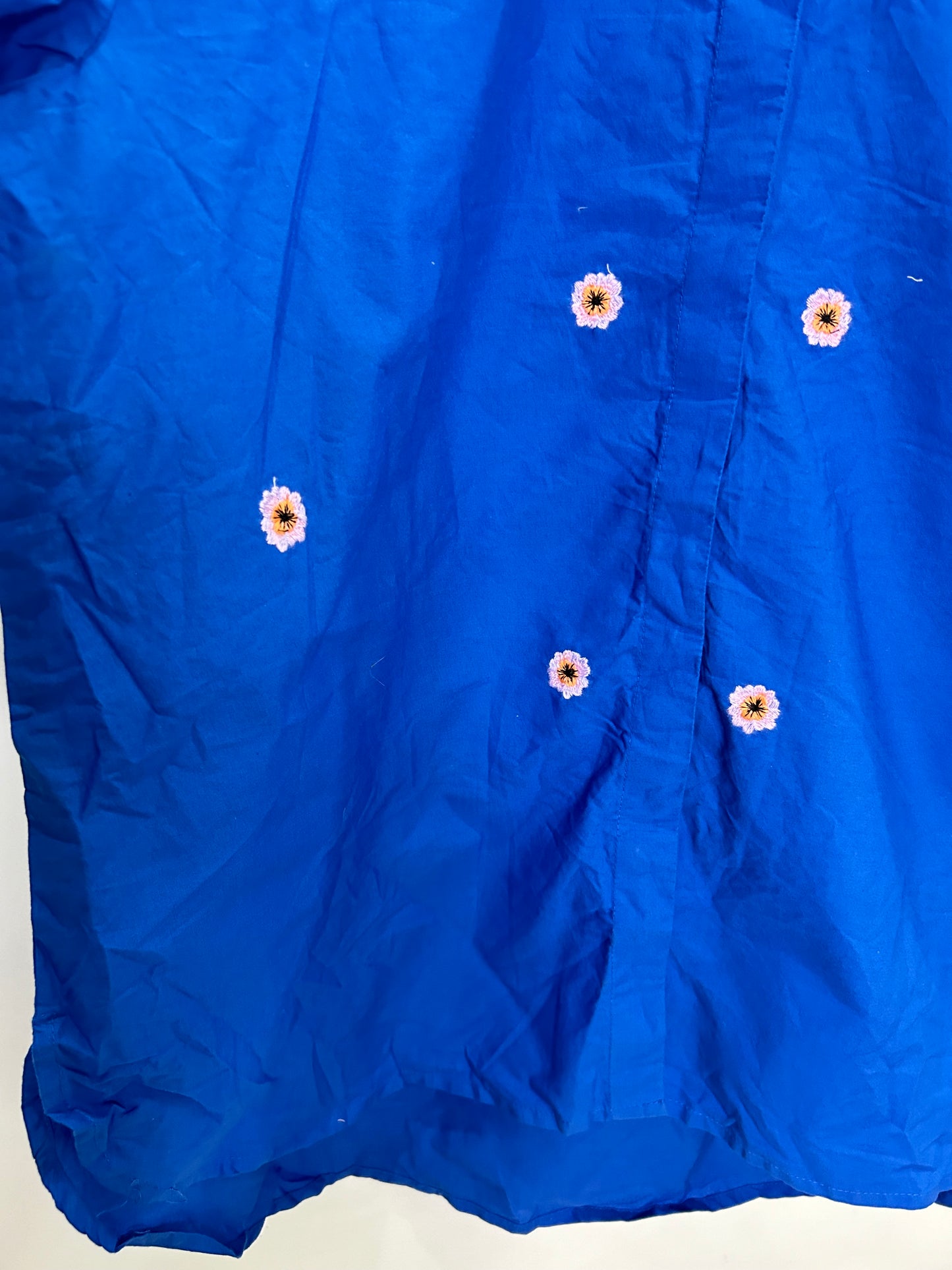 Blue Mini Floral Cotton Shirt