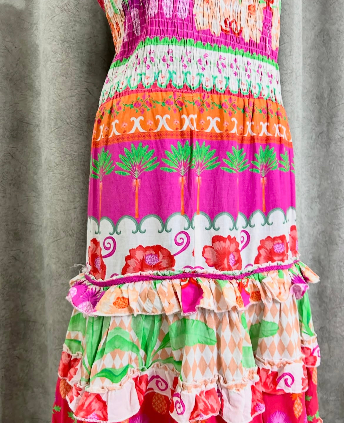 Palm Ruched Dress
