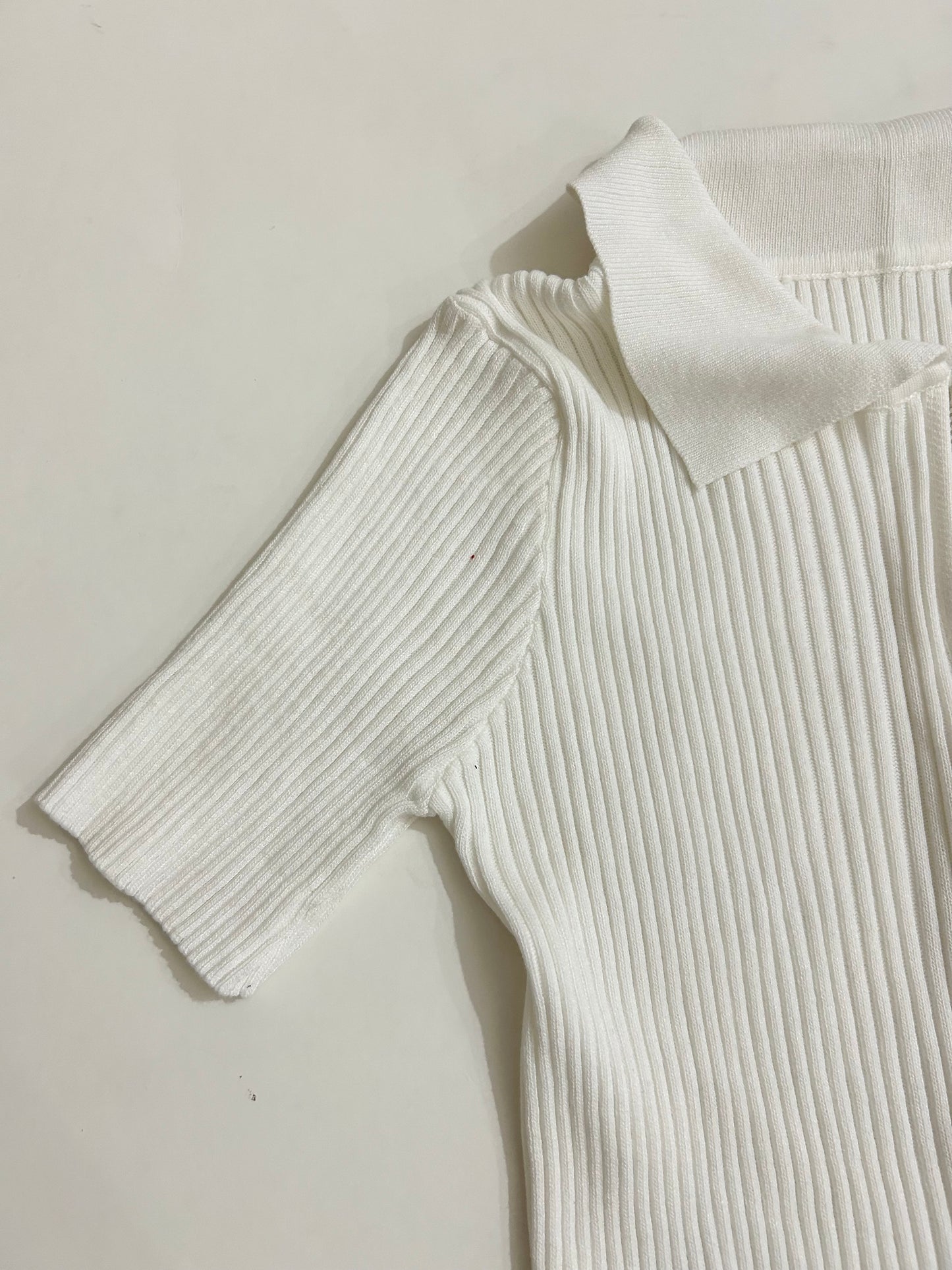 Double Zip White Top