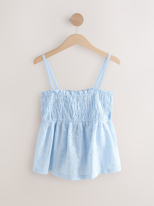 NEXT Sleeveless Shirred Broderie Cami