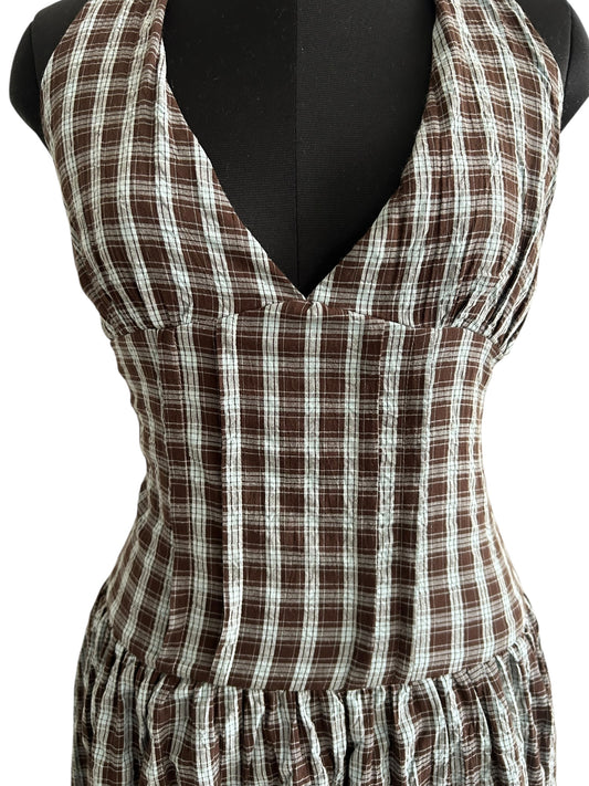Gingham Halterneck Dress