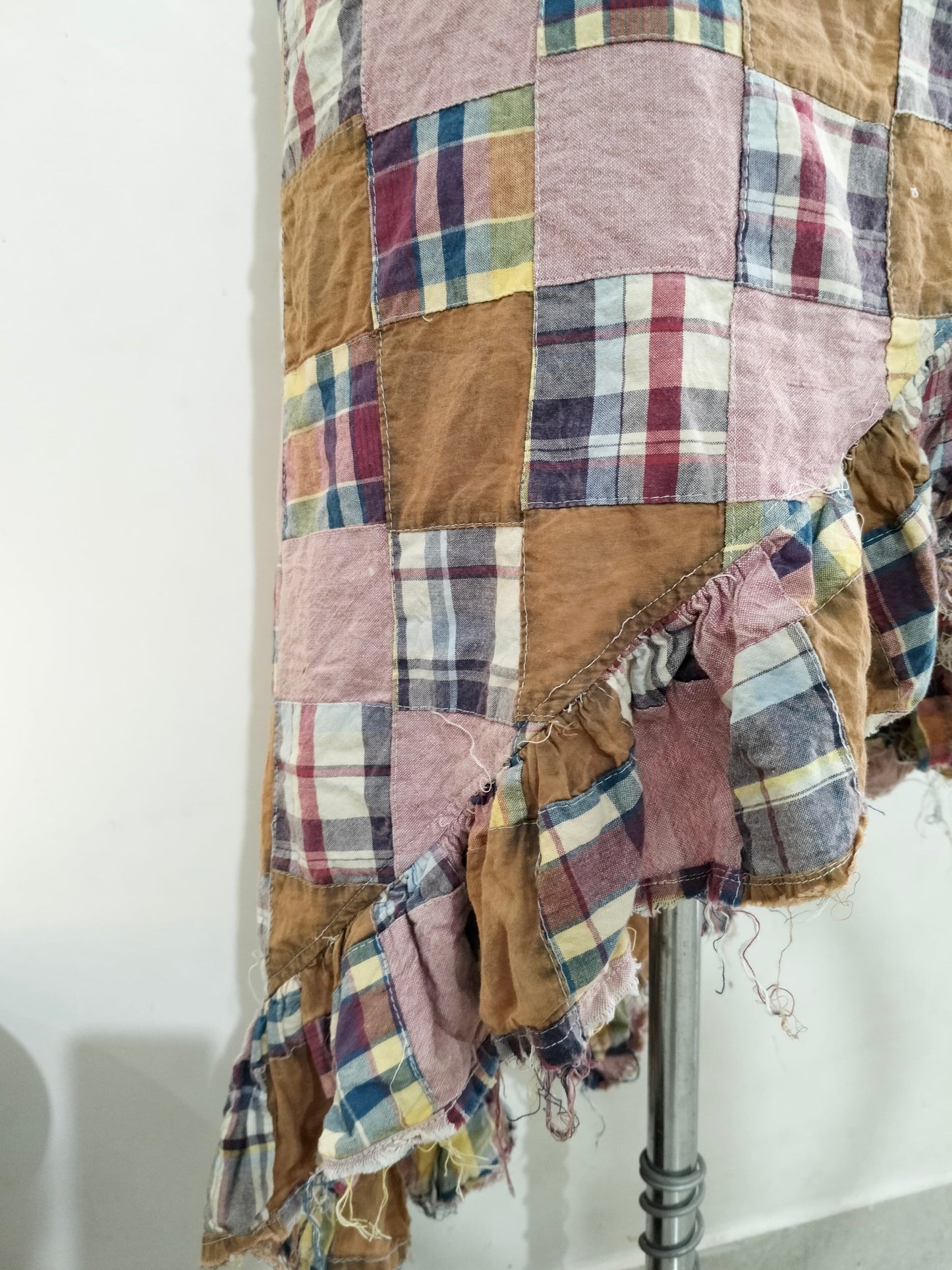 Patchwork Wrap Skirt: Waist- Till 34”