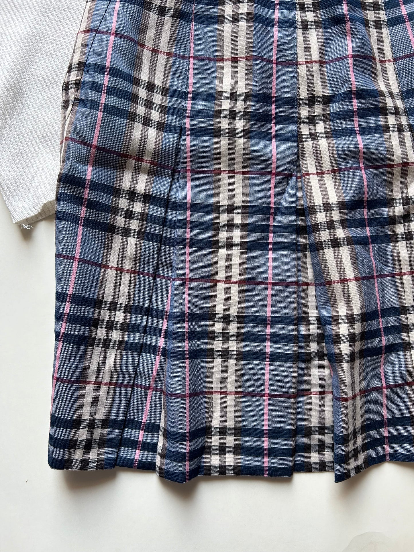 Blue Checkered Waist 30