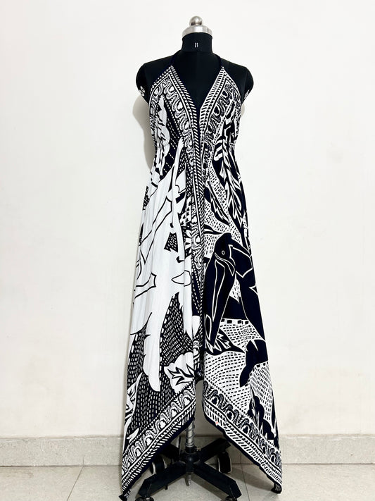 Tropical Flamingo Handkerchief Dress