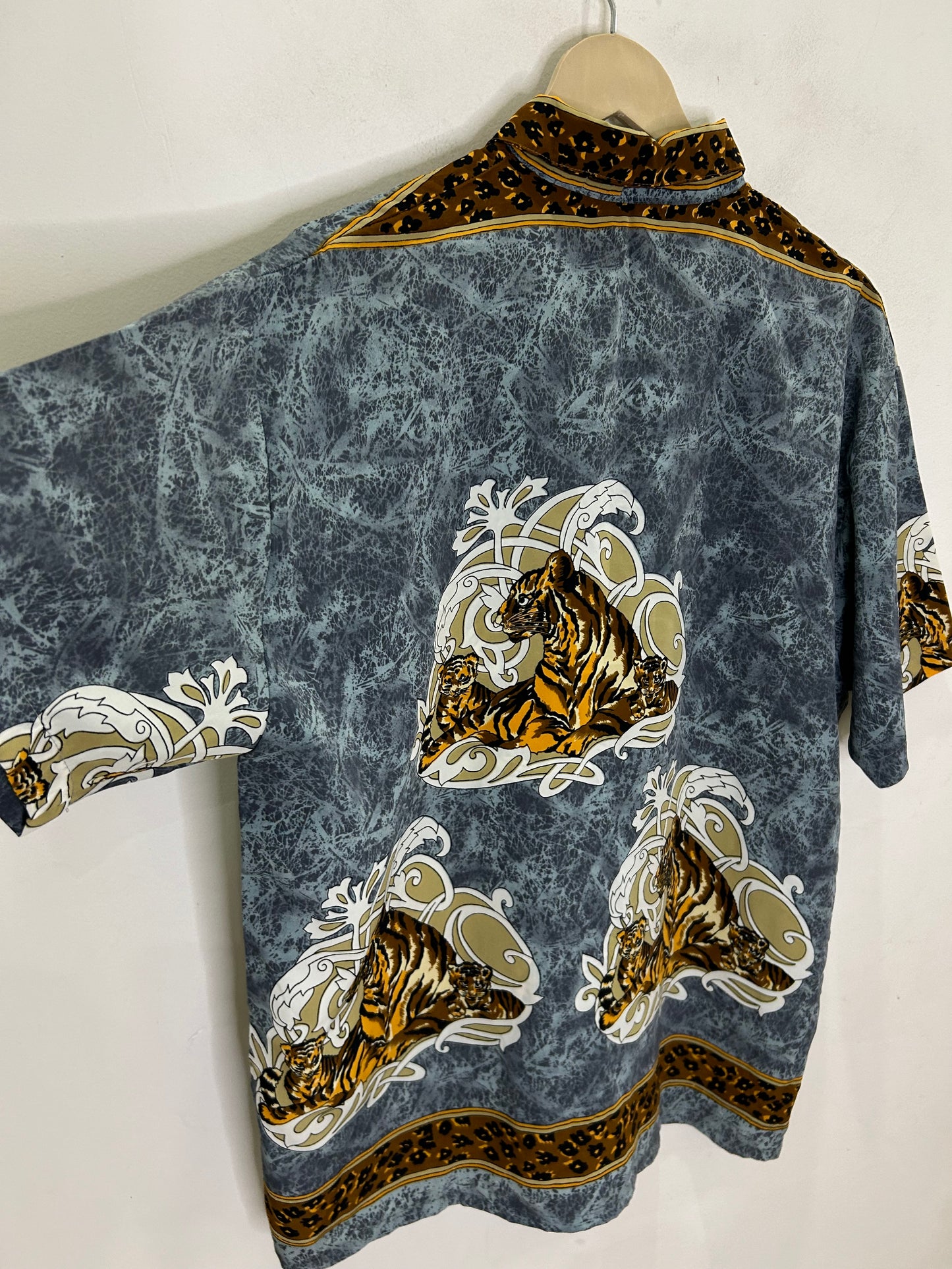 Tiger Print Shirt: Chest- 44”