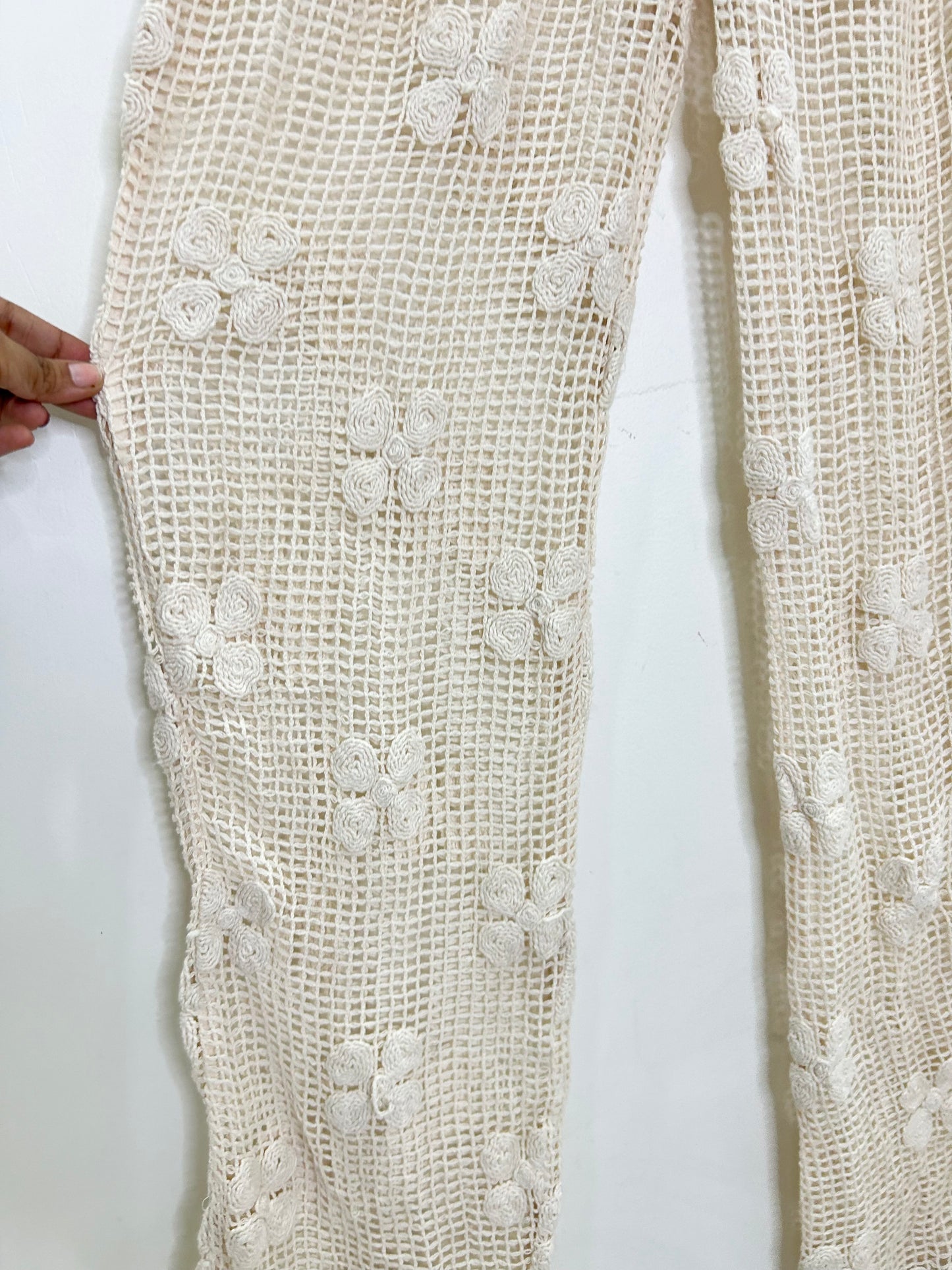 Crochet Beige Pants
