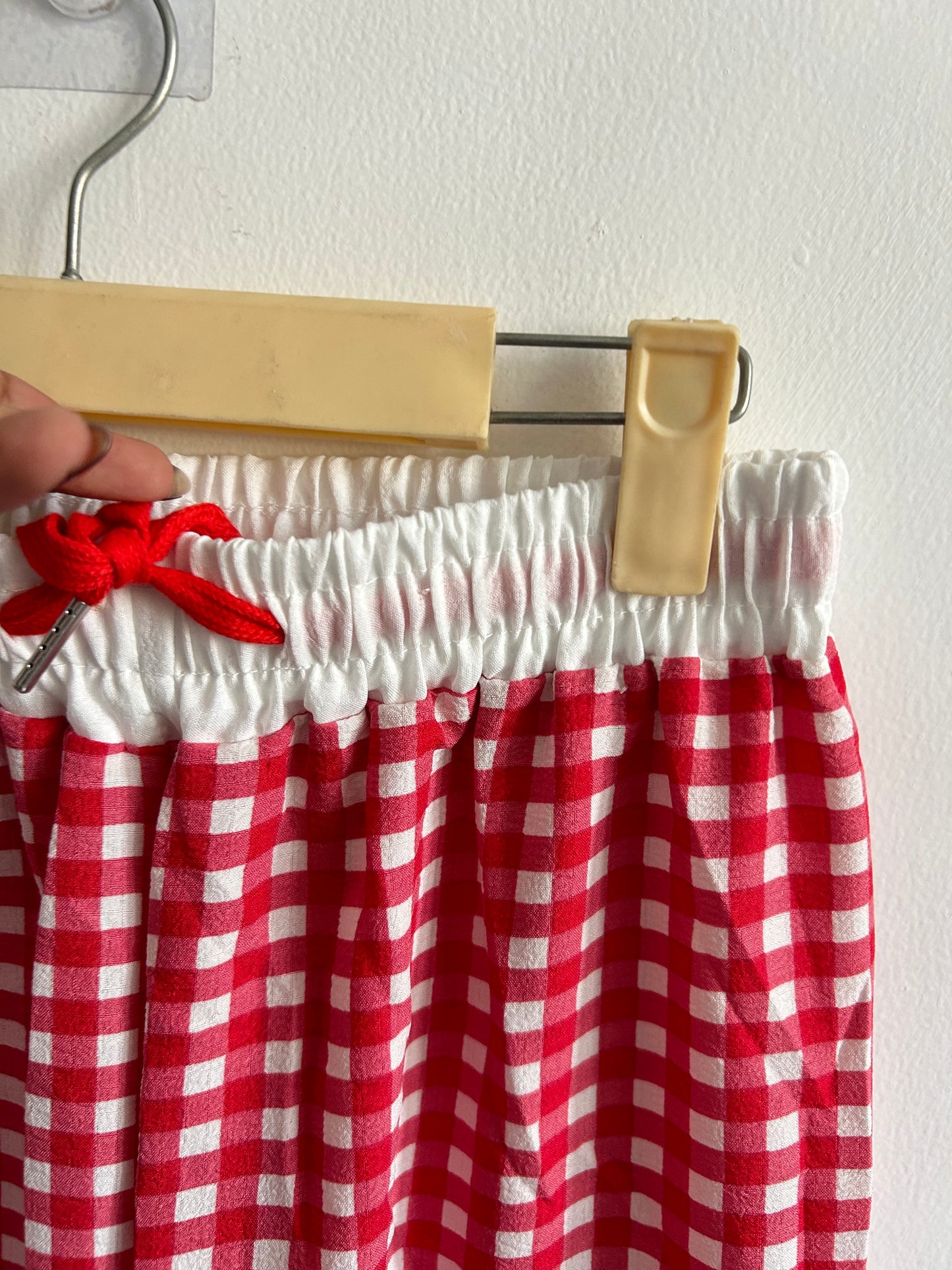 Gingham Red Pants