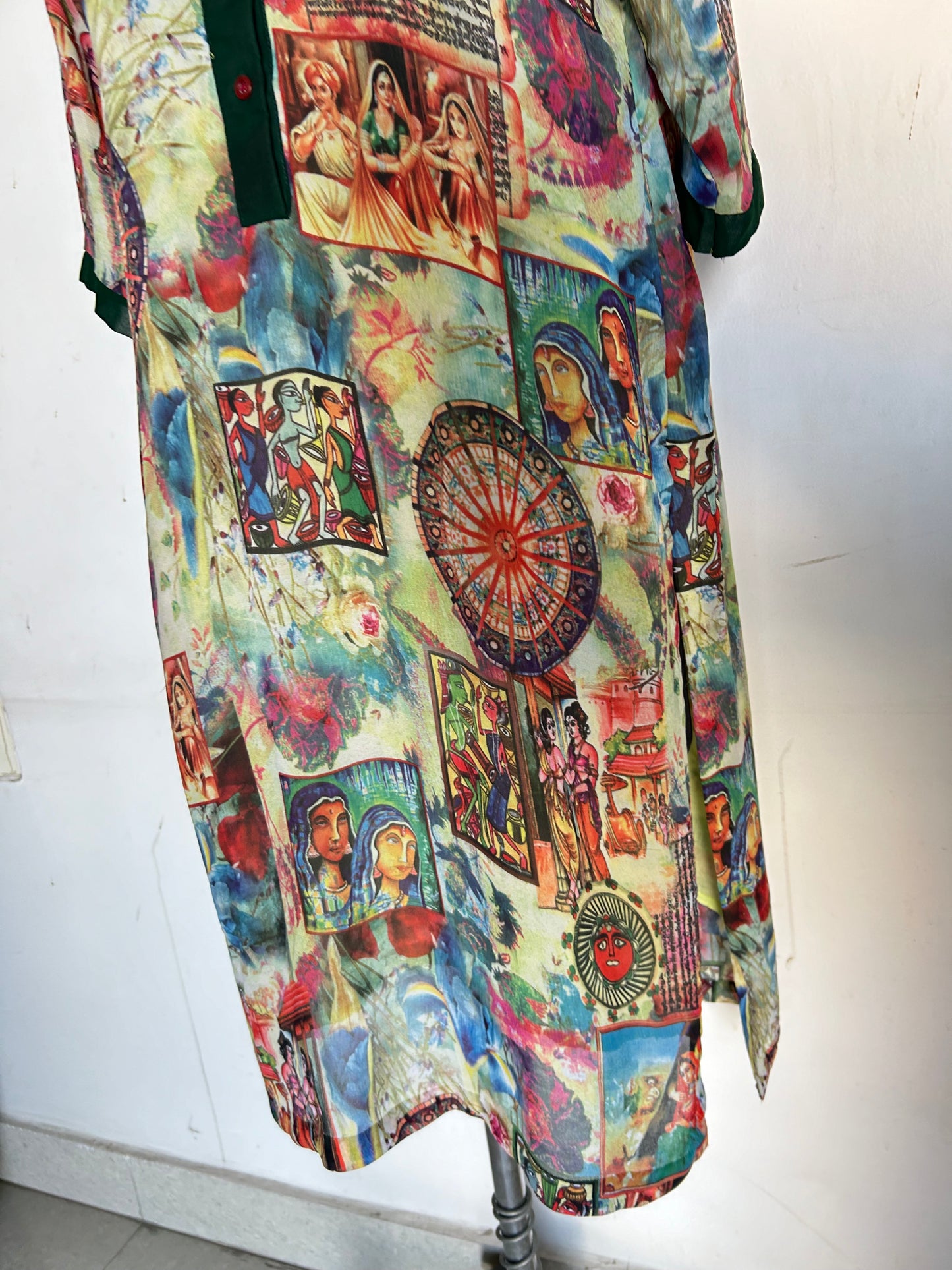 Abstract Village Print Kurta