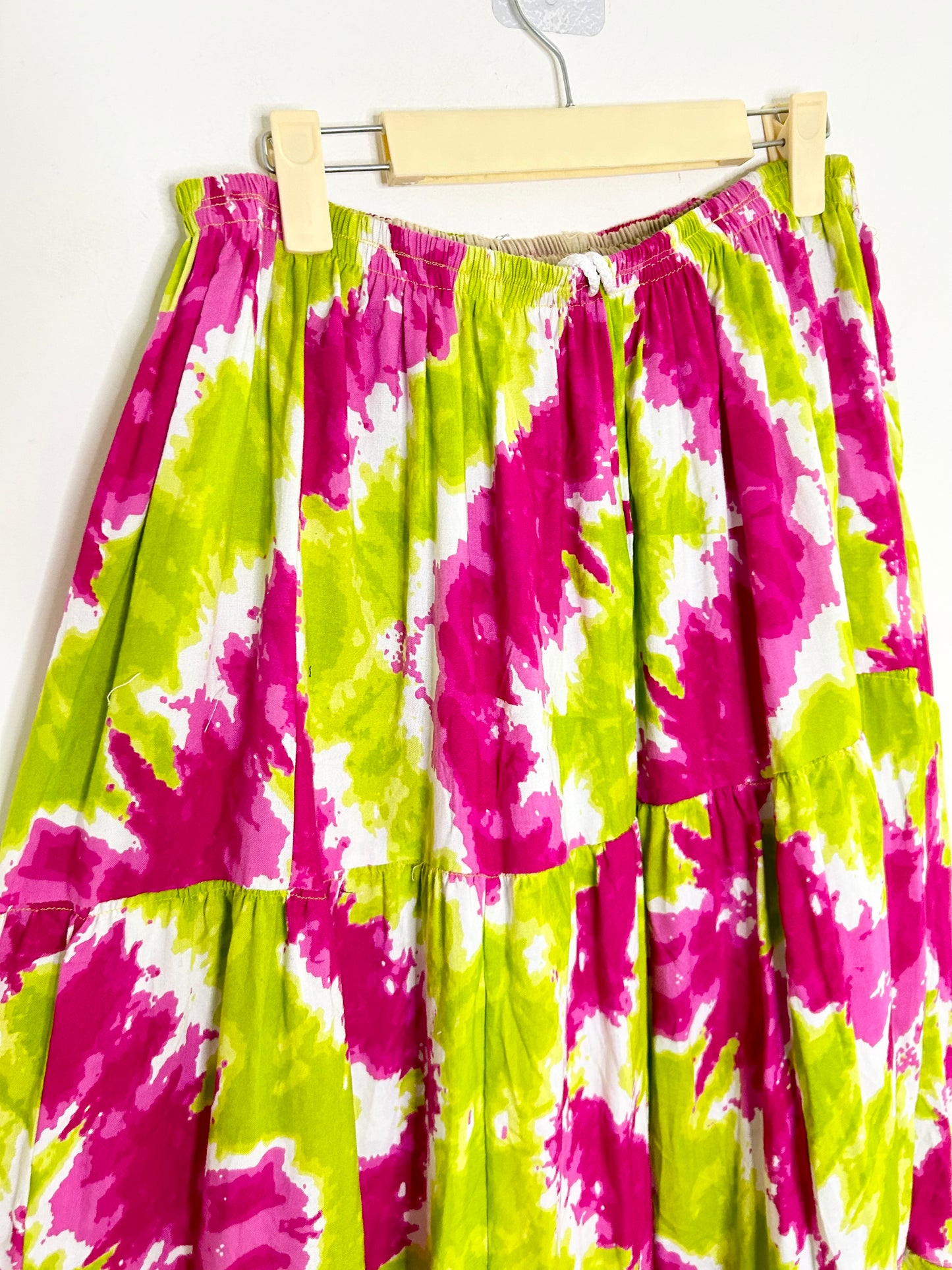 Pink-Green Tie Dye Print