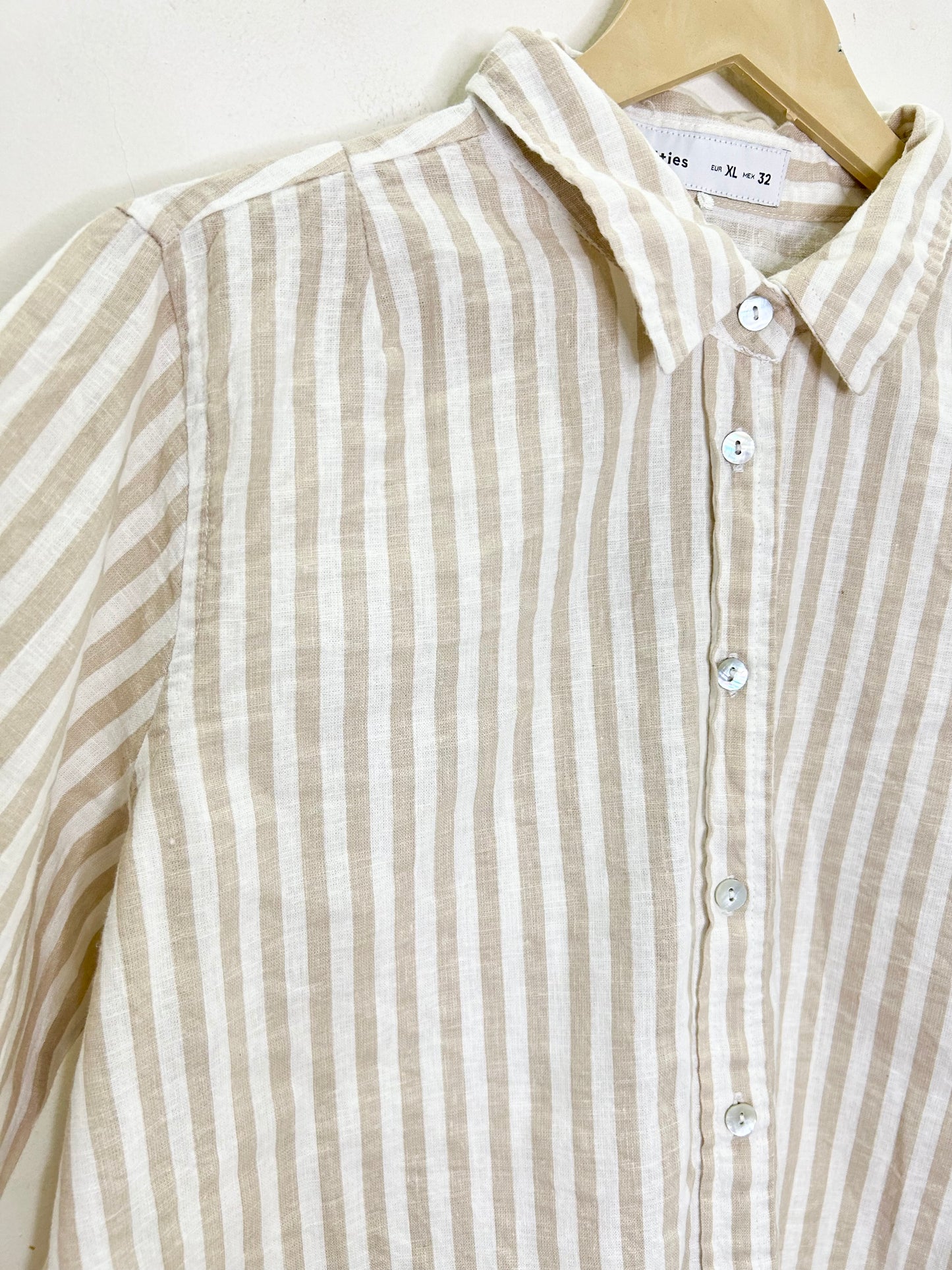 Beige Striped Shirt