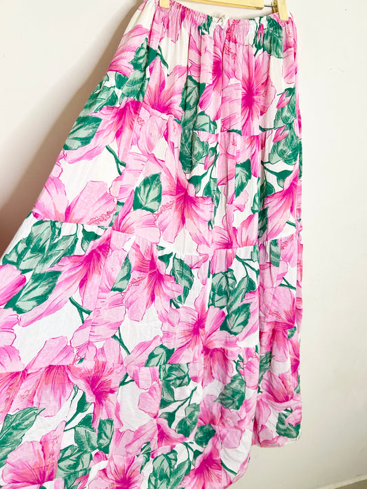 Bougainville Print Skirt