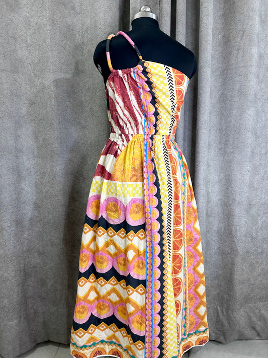 Multi Colour Atlas Maxi Slip Dress