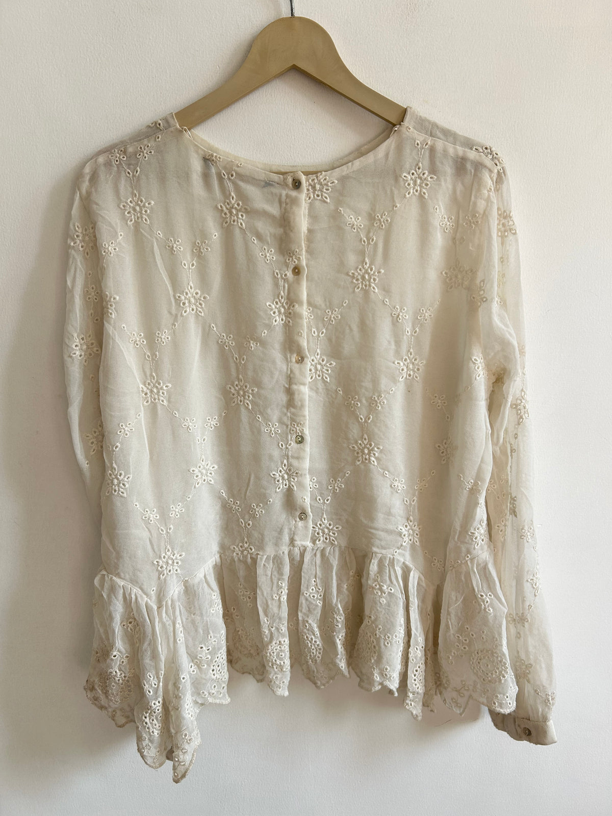 White Button Blouse: 44”
