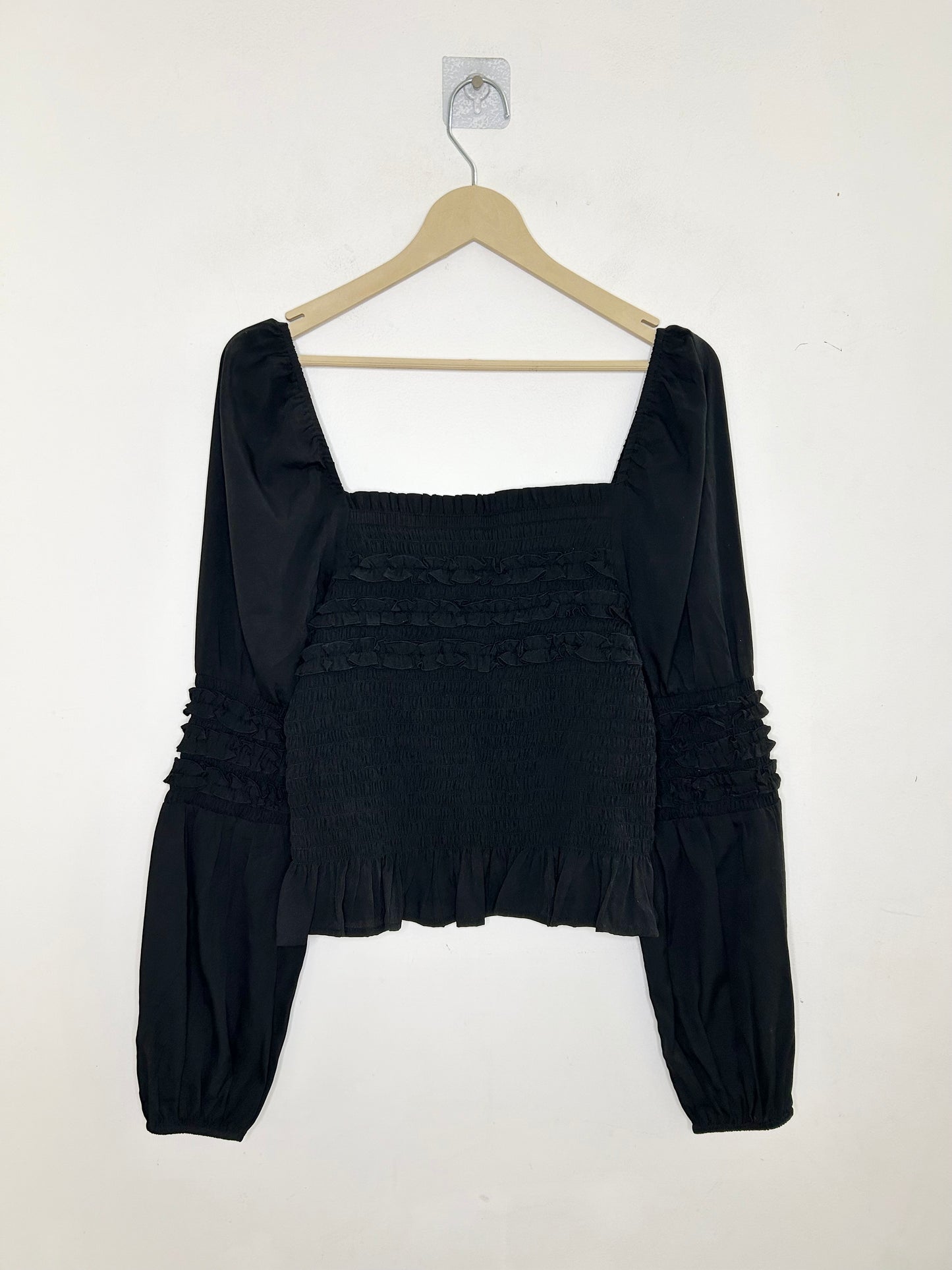 Black Ruched Top