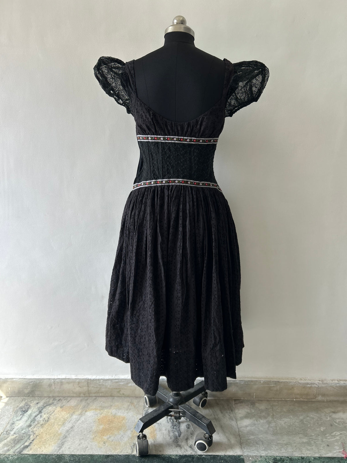 Black Floral Dress: 34”